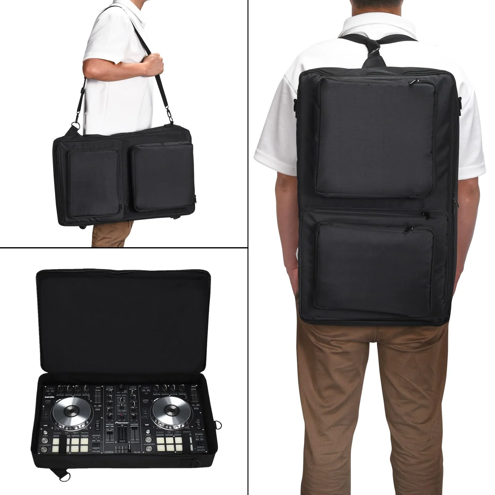 Storage bag case is suitable for Pioneer DDJ-SR 2/SR, Native Instruments Traktor Kontrol S4 Mk3,Portable adjustable shoulder strap large capacity (DDJ-SR 2) - Image 7