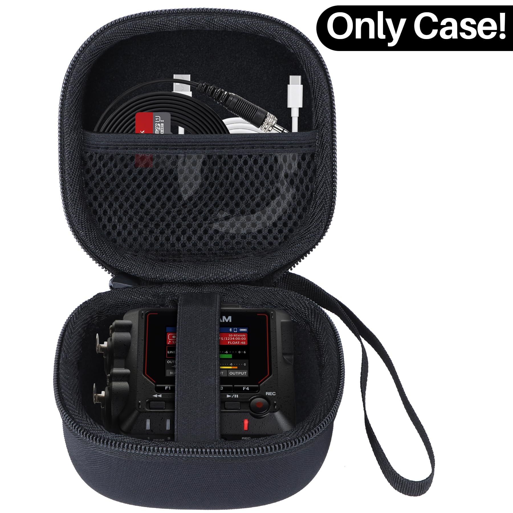 Storage Case Compatible with TASCAM FR-AV2 Compact 32-bit Float Field Recorder Timecode Generator Mixer Black Case for Tascam FR-AV2 - Image 2