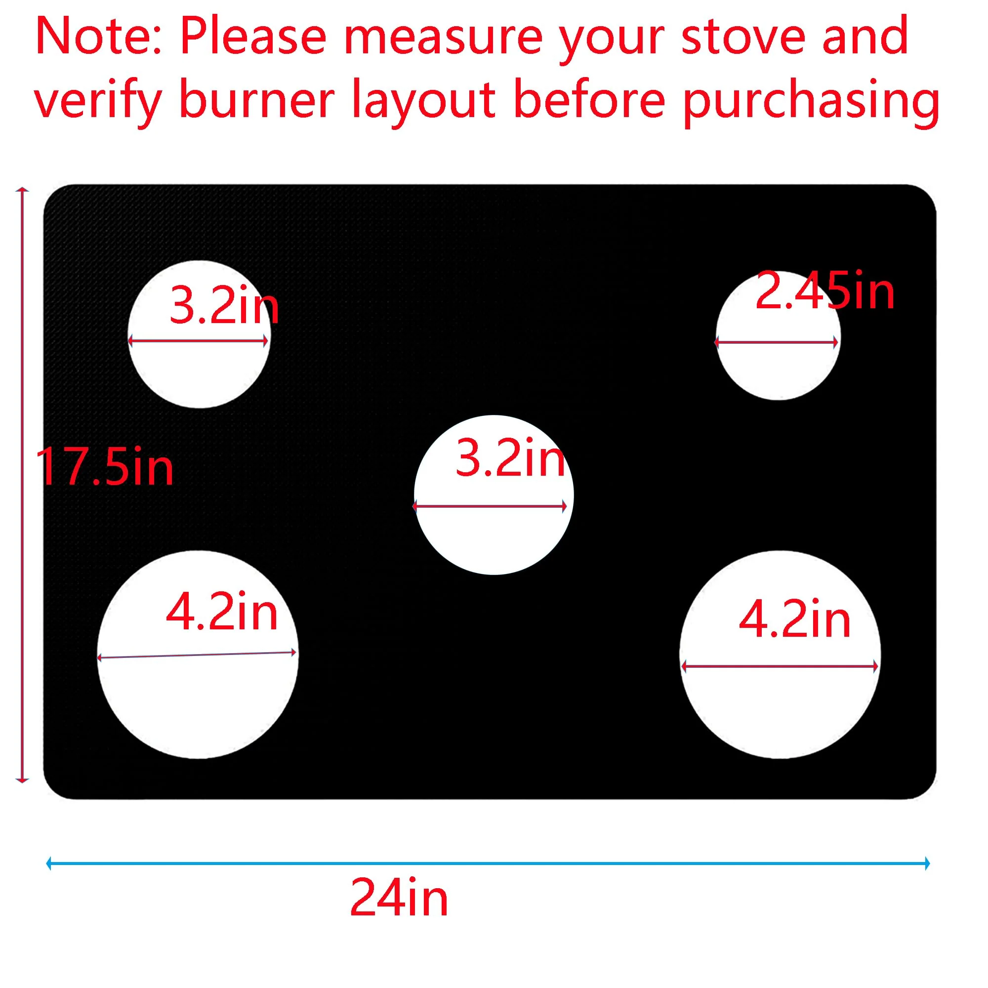 Stove Top Protector for Whirlpool Gas Stove Protectors 5 Burners, Fit Model WFG540H0ES/0/1 WFG540H0EB0/1 WFG540H0EH0/1 WFG540H0EE0/1 WFG540H0EW0/1, 0.5MM Reusable Splatter Guard Stove Top Liner - Image 2