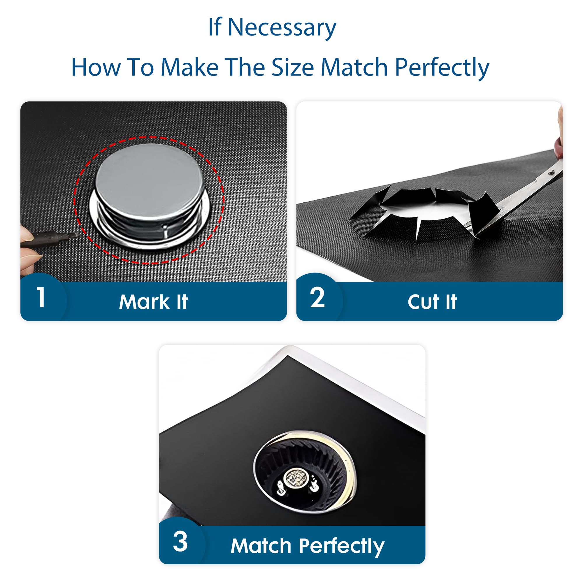 Stove Top Protector for Whirlpool Gas Stove Protectors 5 Burners, Fit Model WFG540H0ES/0/1 WFG540H0EB0/1 WFG540H0EH0/1 WFG540H0EE0/1 WFG540H0EW0/1, 0.5MM Reusable Splatter Guard Stove Top Liner - Image 5