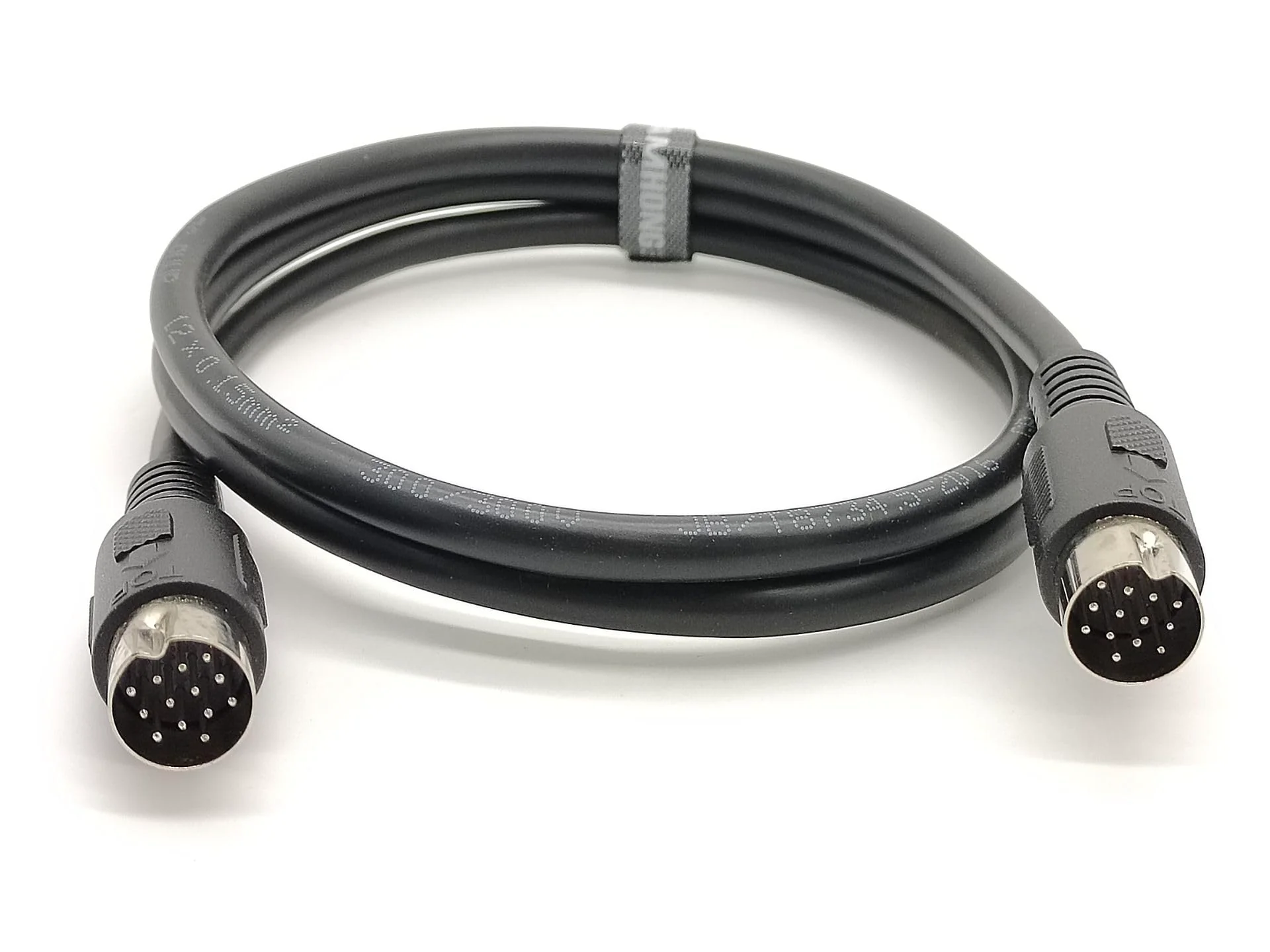 Straight 13-Pin MIDI Cable DIN Extended Cable 1 Meter for Car Cameras (Male to Male) Male to Male