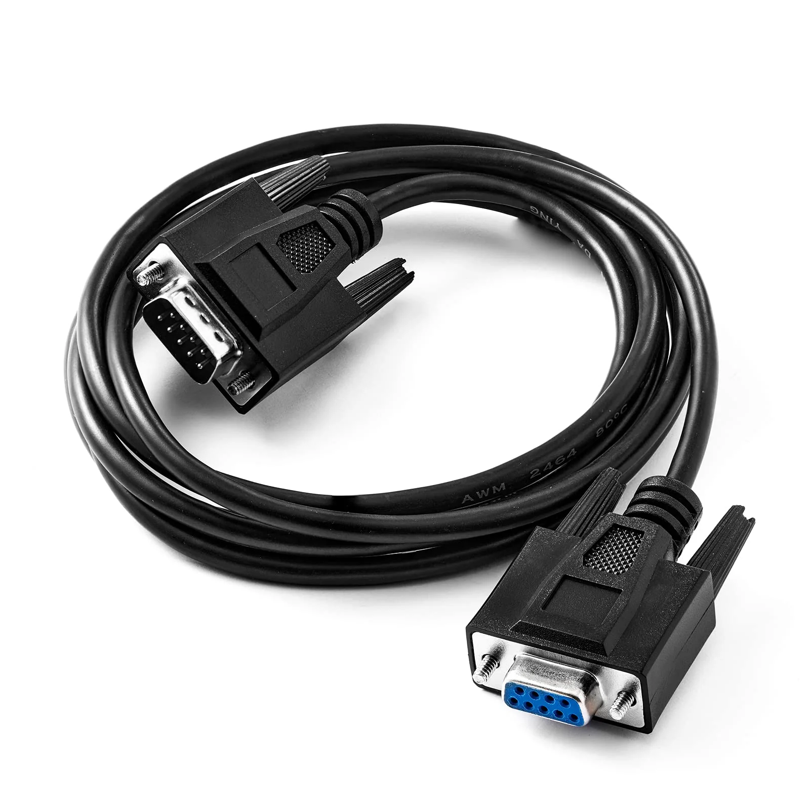 Straight Through DB9 RS232 Serial Cable, 6ft Male to Female 9 Pin Straight Through Extension Cable DB9 Male to Femal-6ft