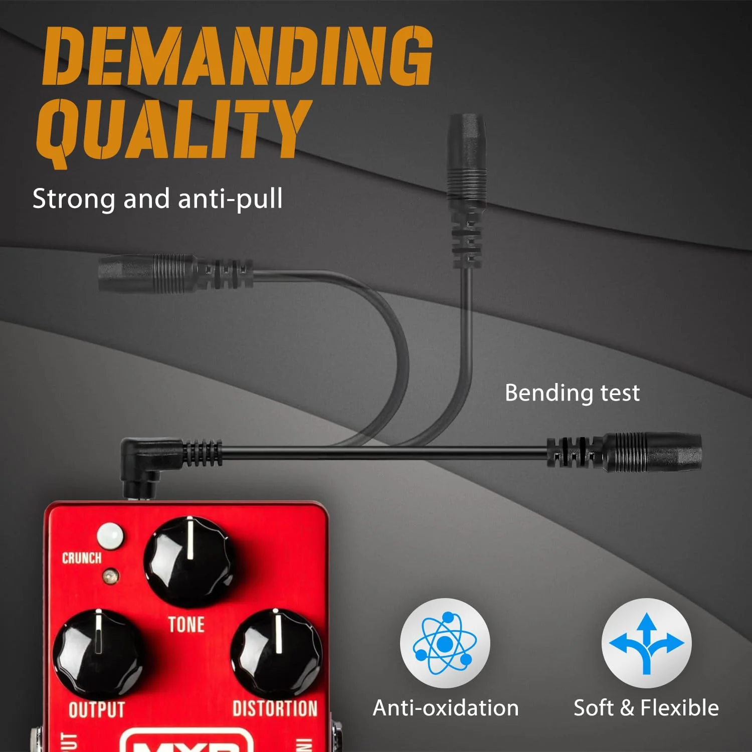 STRICH SPA-10 Guitar Pedal Power Supply Adapter (1000mA -1A) AC 9V, Compatible for Guitar Pedal Bass Effect Pedal Board (Tip Negative), 4 Way Daisy Chain Cables - Image 7