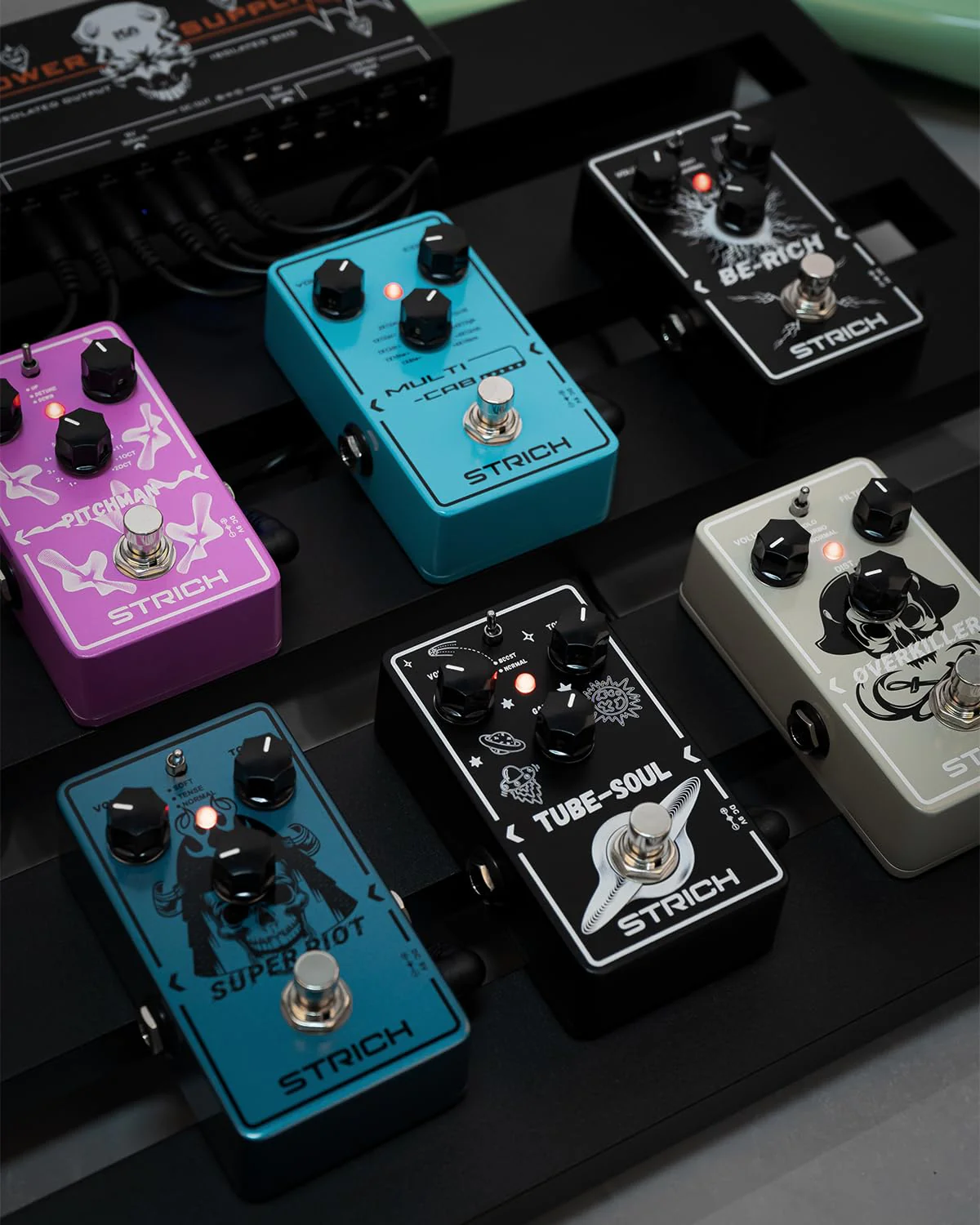 STRICH TUBE SOUL Tube Overdrive Distortion Pedal for Electric Guitar, Compact Mini Single Unit, True Bypass, 3 Control Knobs, Volume, Tone, Gain, Dual Modes, Boost, Normal, 9V DC, Black and White Black and White Overdrive Distortion - Image 7