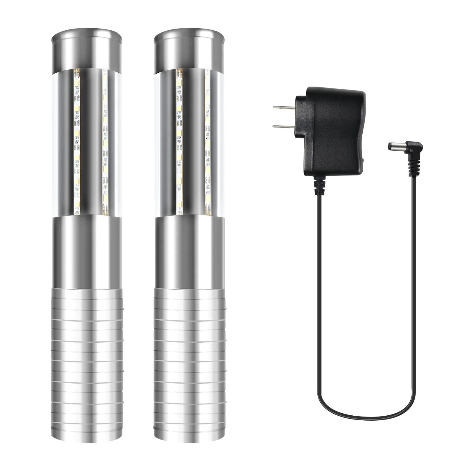 Strobe Baton Light,Stage Handheld Light,Champagne Bottle Sparklers, Reusable Indoor Concert LED Lights - for Bar Club Birthday Weddings Parties (Silver 2 PC) Sliver 2 PC - Image 2