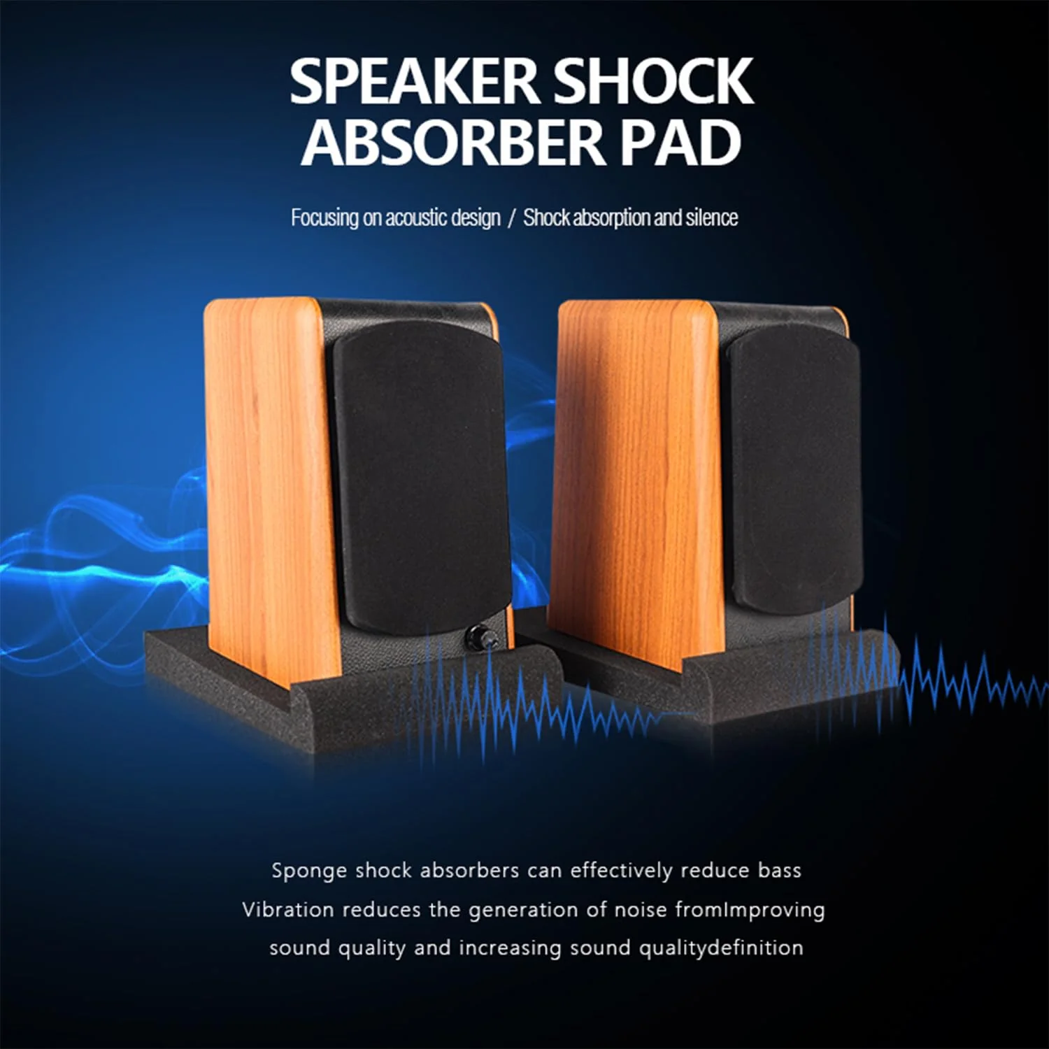 Studio Monitor Isolation Pads,High-Density Speaker Pads Suitable for 5 Inch Speakers for most Speaker Stands (Pack of 2,Black) - Image 6