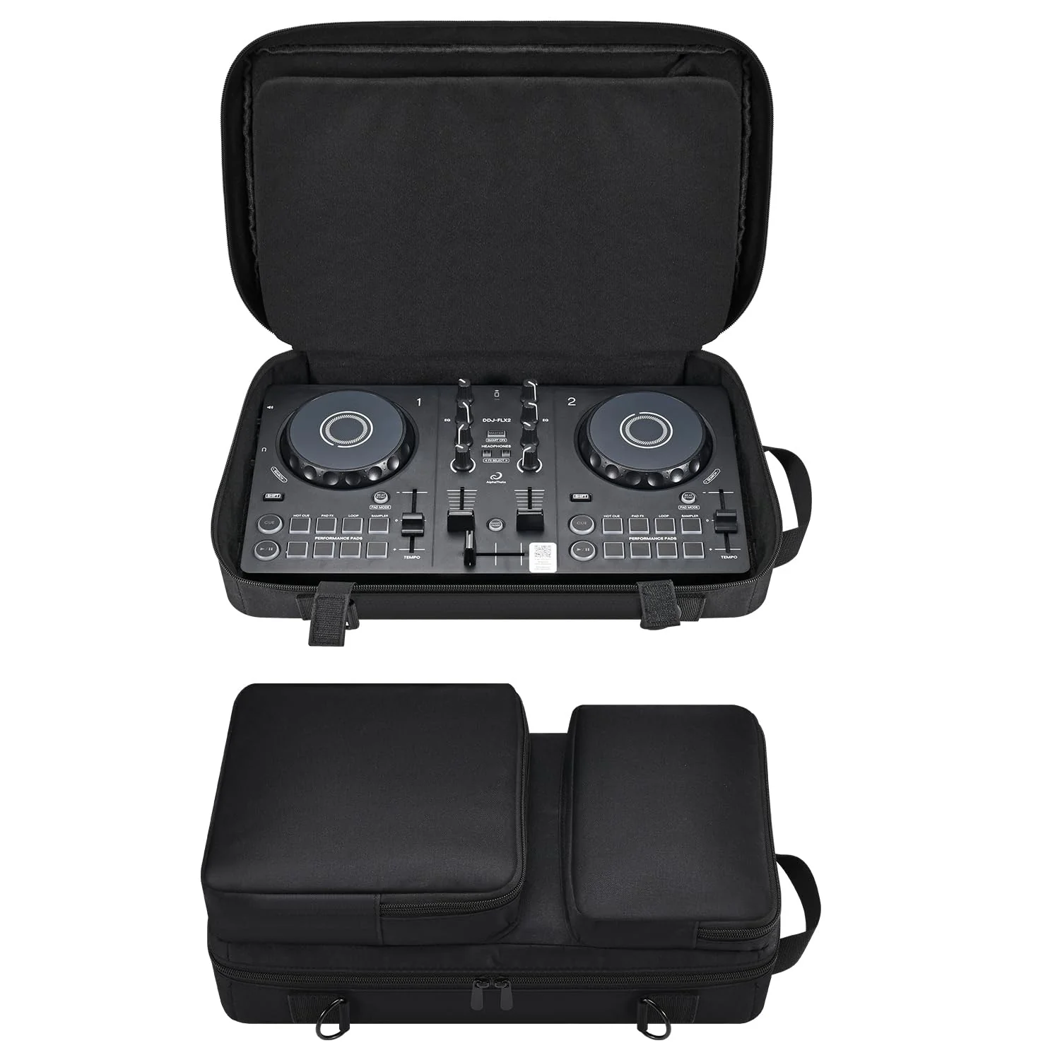 Suitable for AlphaTheta DDJ-FLX2, Pioneer DDJ-200/WeG04, Hercules Inpulse 200/MK2 and other models of disc players, portable adjustable shoulder strap must travel large capacity storage bag - Image 4