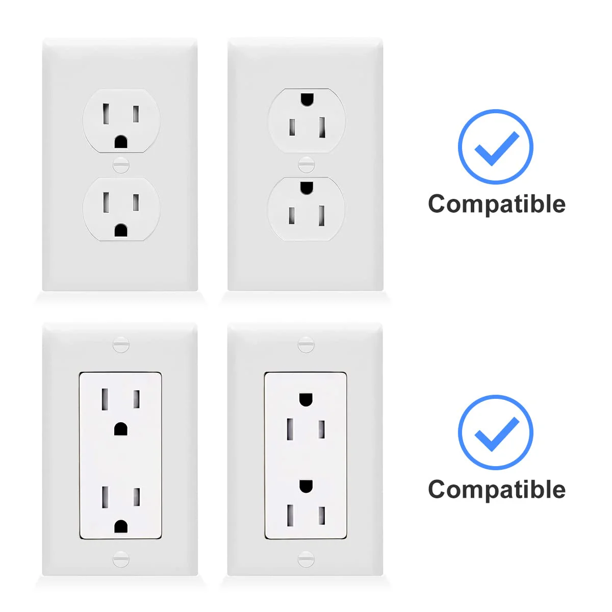Suptek Wall Outlet Shelf, Home Wall Shelf Organizer for Outlets, Perfect for Bathroom, Kitchen, Bedrooms,Ideal for Cell Phone,Speaker up to 20lbs,With Cable Management and Detachable Hooks,White(S3W) 1 Pack - Image 5
