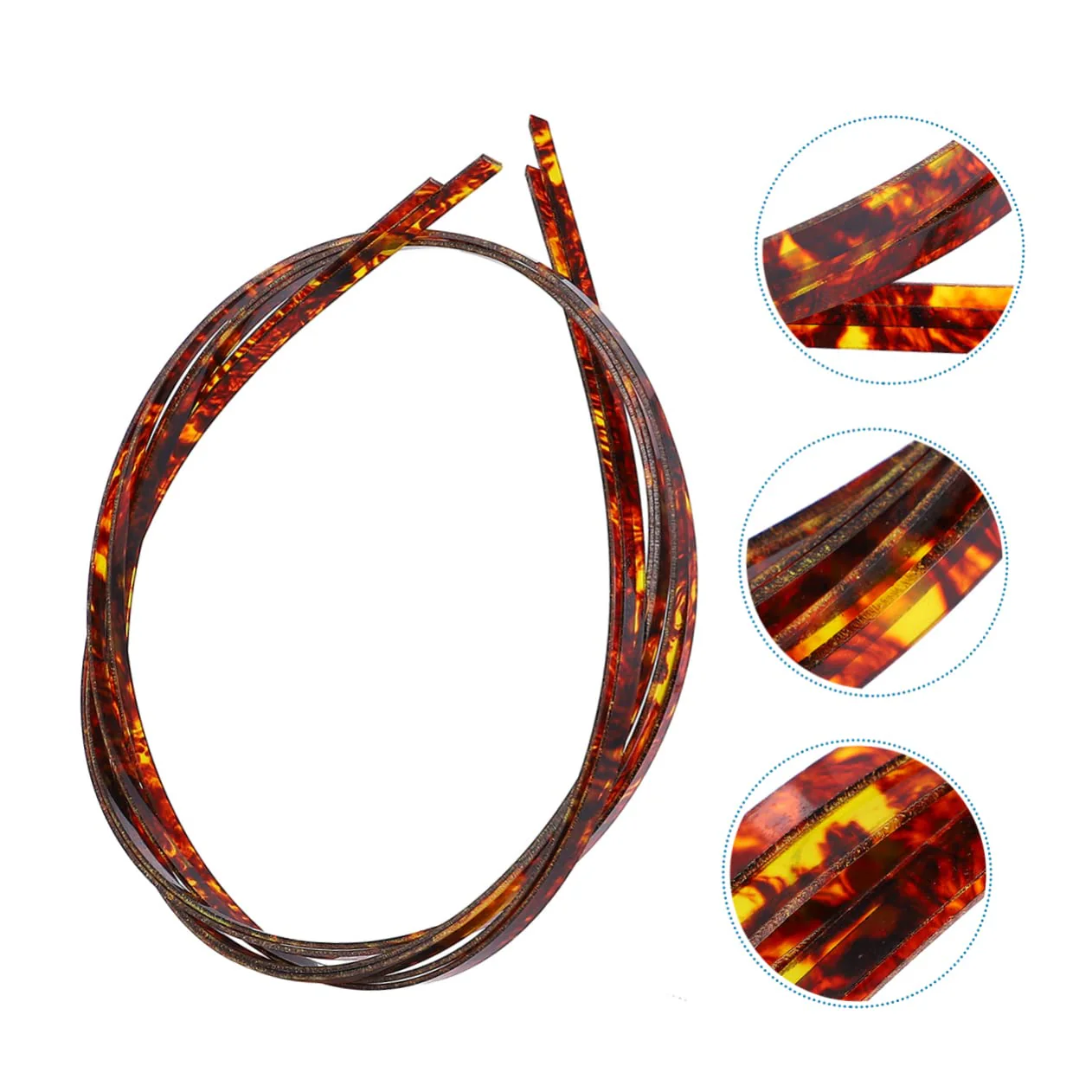 SUPVOX 2pcs guitar trim decked accessories Guitar parts Guitar Purfling Strip Binding Purfling Strip electric guitar strip inlay Guitar accessories Binding Strip mosaic plastic rosette 165x0.6cm Brown - Image 6