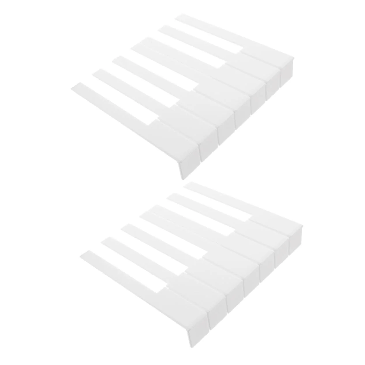 SUPVOX 52Pcs piano white piano key caps key veneers board new s board board accessories tops matte Instrument supplies Acrylic
