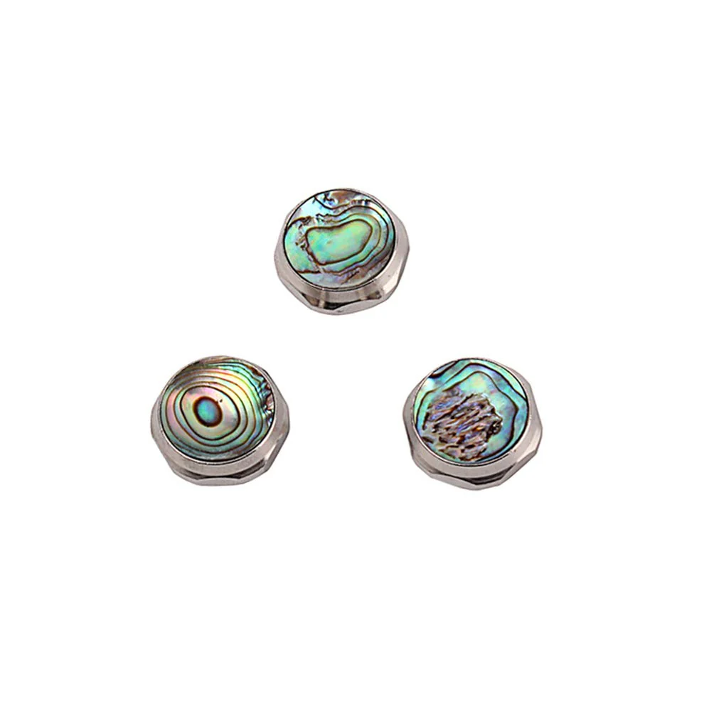 SUPVOX Abalone Button Set for Trumpet - 3Pcs Metal Finger Buttons Replacement - Durable and Craftsmanship for Trumpet Instrument Lovers