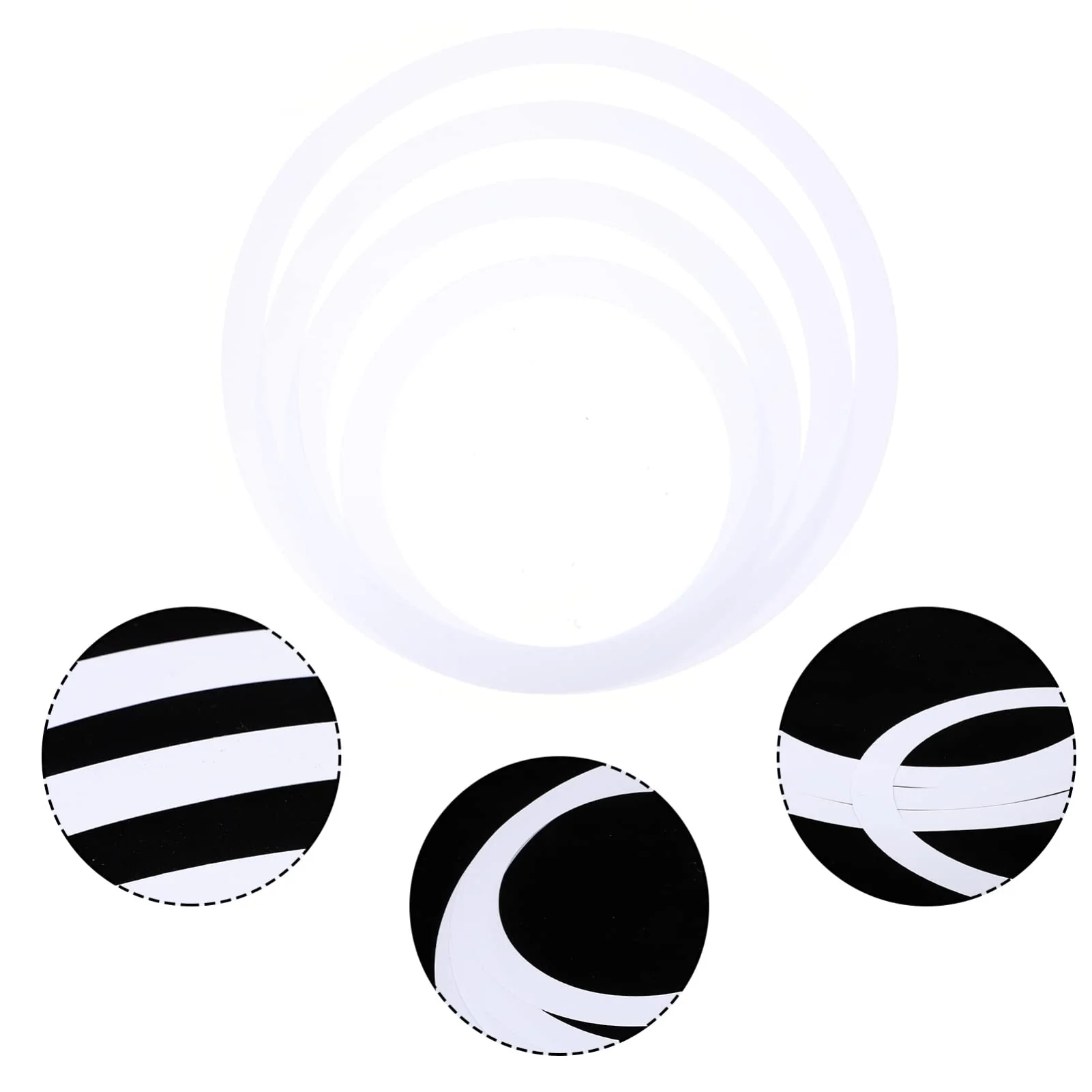 SUPVOX Drum Ring Replacement 4pcs Drum Mufflers Dampening Drum Mute Rings Kit Snare Drum Ring Snare Drum Damperner Rings Silencer Percussion Accessories White 10/12/ 14/ 16inch Home Drum Parts White1 - Image 8