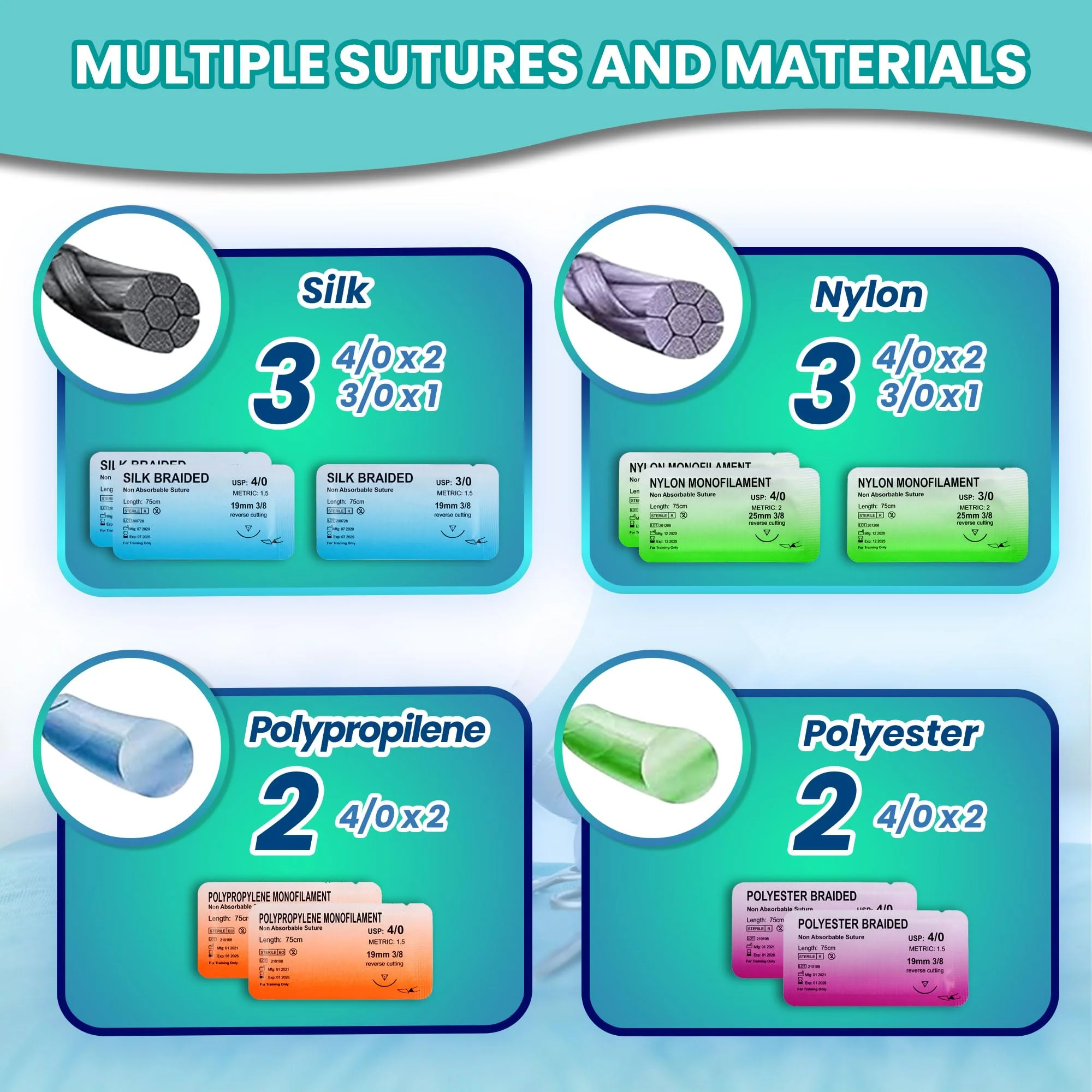 Suture Practice Kit for Medicine and Vet Students, Suture Kit for Suture Practice with Multilanguage Elearning, Suture Kit Practice Medical Student, Practice Suture Kit, Suturing Kit, Suture Kits - Image 6