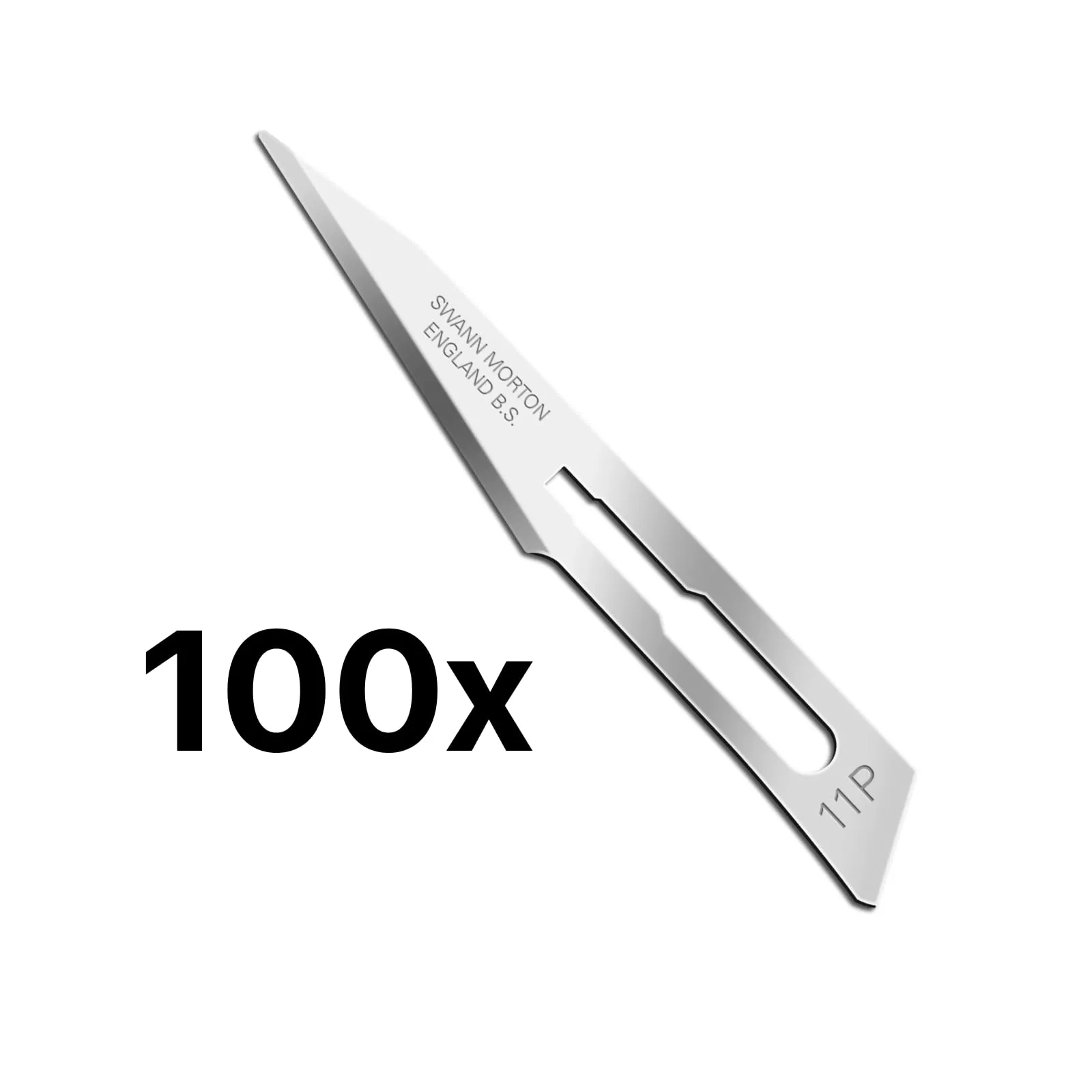 Swann-Morton 0191 Carbon Steel Surgical Scalpel Blade Non Sterile #11P (Pack of 100) - Image 2