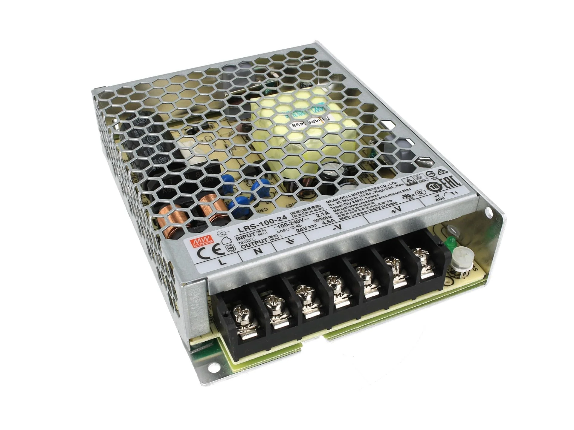 Switching Power Supply 108W 24V 4,5A ; MeanWell LRS-100-24 ; Transformer Driver