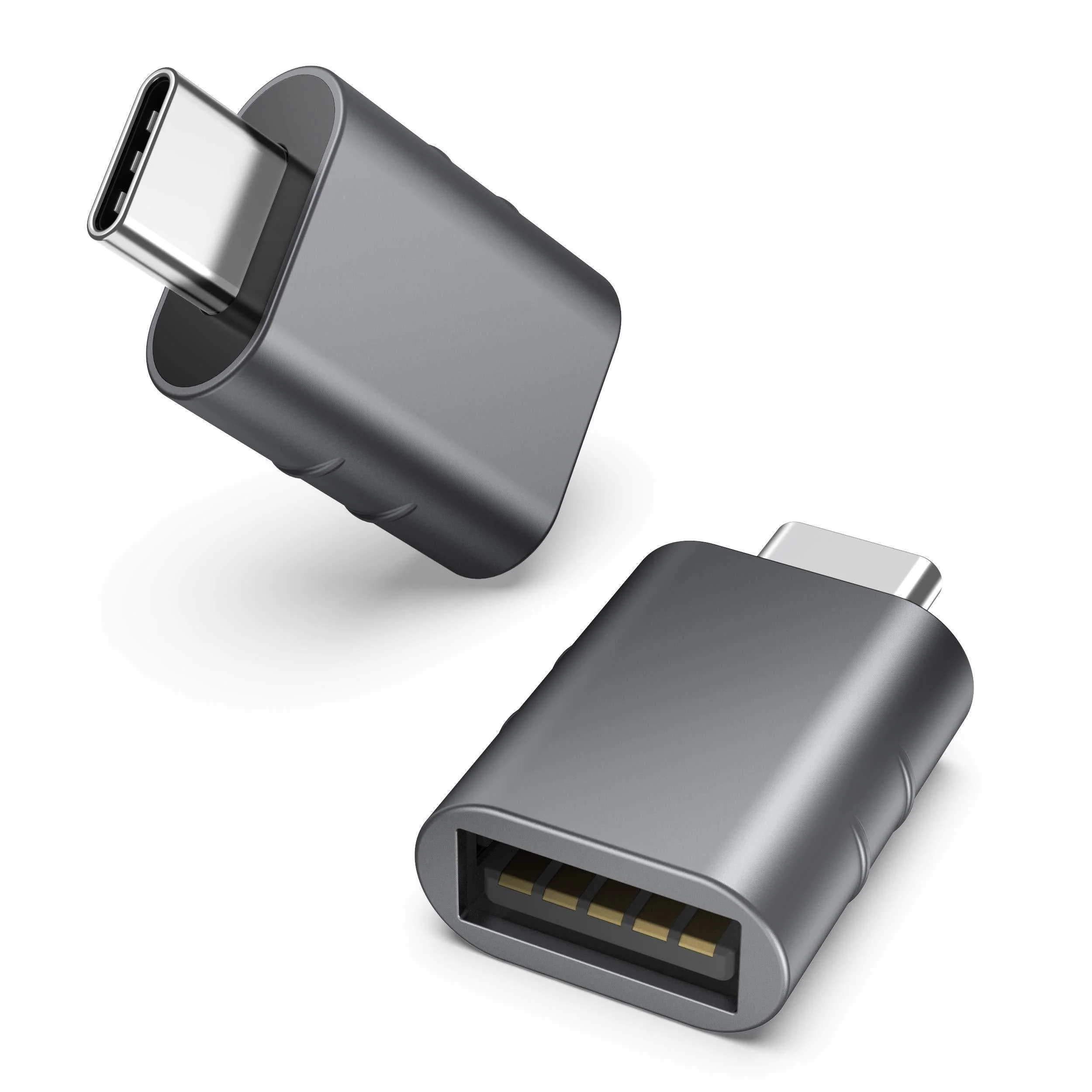 Syntech USB C to USB Adapter Pack of 2 USB C Male to USB3 Female Adapter Compatible with iMac 2021 iPad Pro 2021 MacBook Pro 2020 MacBook Air 2020 and Other Type C or Thunderbolt 3 Devices Space Grey