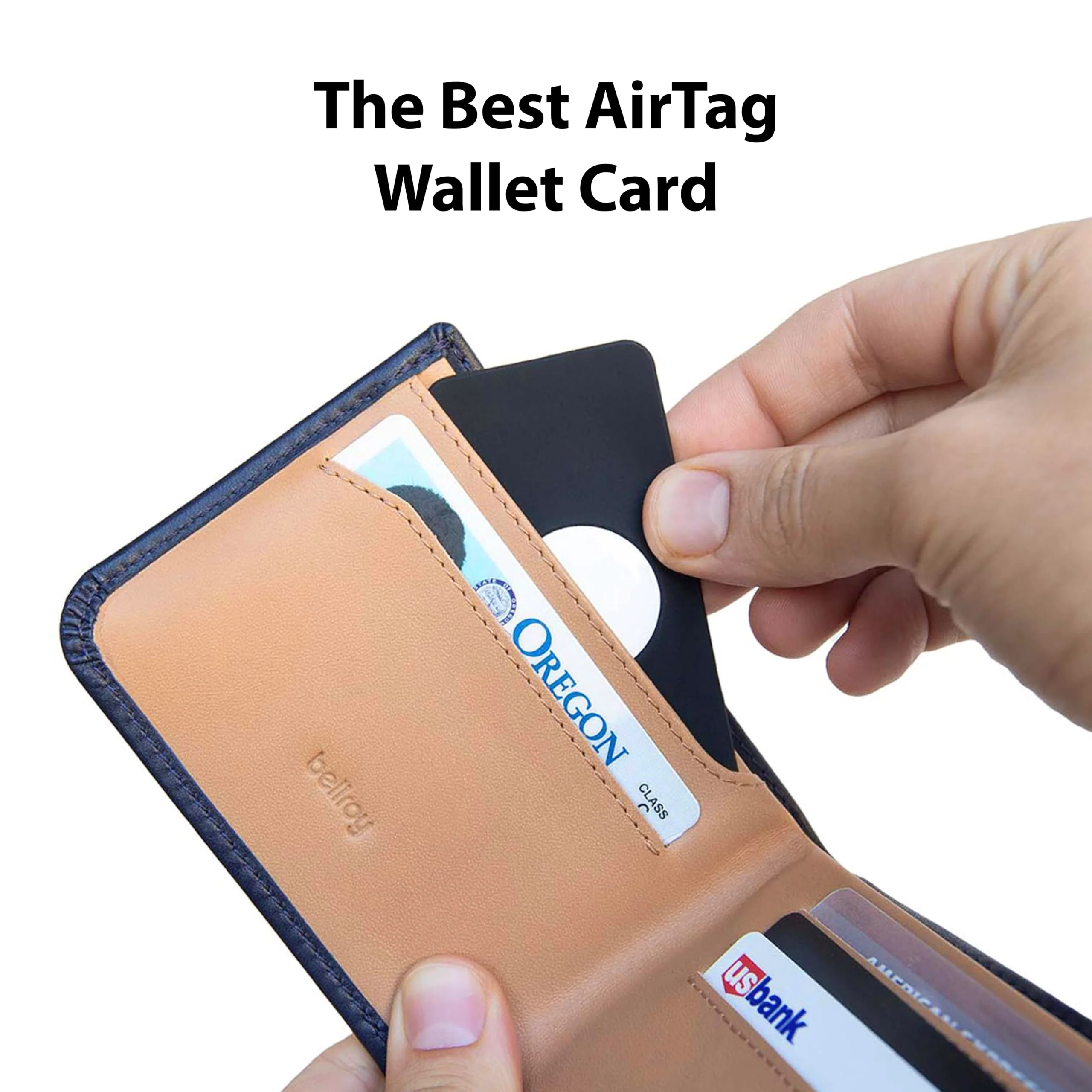 TagVault™ AirTag Wallet Holder - The Thinnest AirTag Wallet Card Insert | Flexible, Stays Hidden, Patent Pending | Elevation Lab Single - Image 2