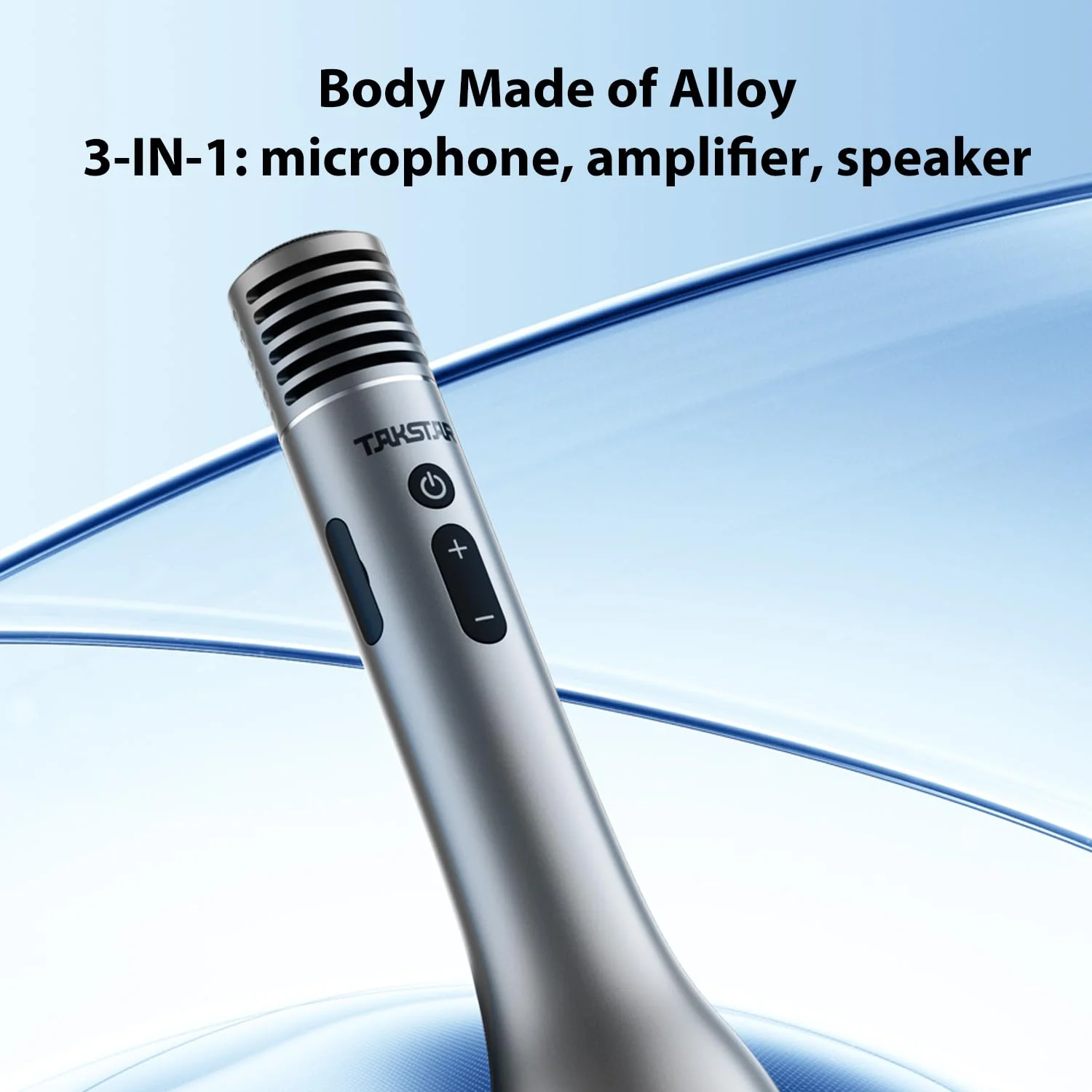 TAKSTAR Bluetooth Microphone Karaoke Wireless Mic & Voice Amplifier Microphone with Speaker, 4 Sound Effects & TF Card, 12W Portable Handheld Mic for Meeting Outdoors Speech Party Teaching(DA12) - Image 3