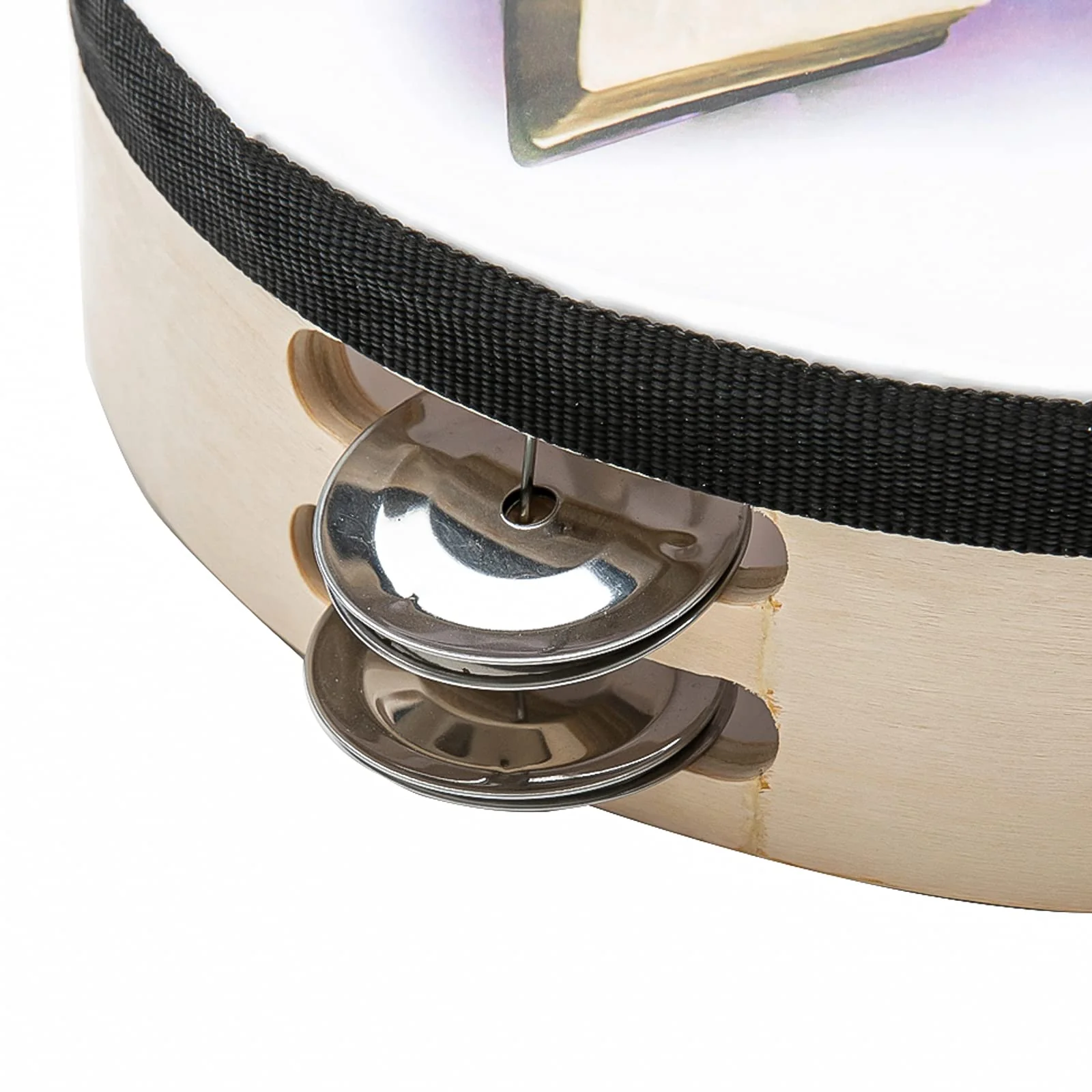 Tambourine 10 inch Dove Bible Double Row Jingle Tambourine for Adults,Handbell Clap Drum Tambourine for Pray Church Party Musical Instrument (10 inch Dove) - Image 3