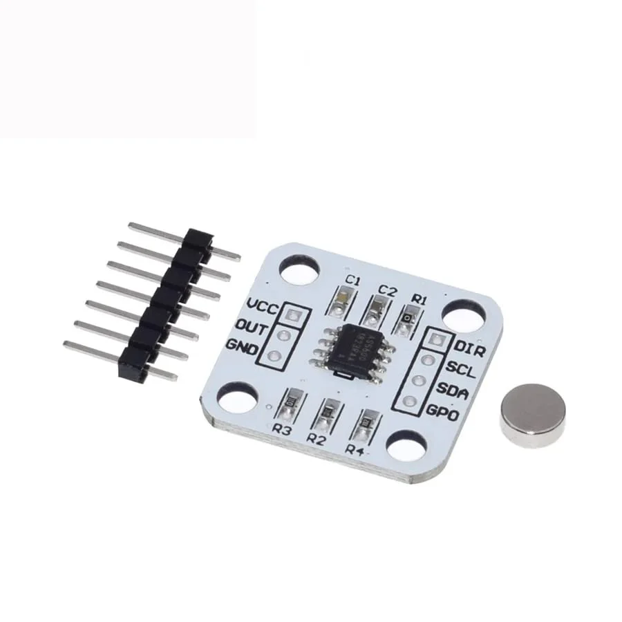 TECNOIOT AS5600 Magnetic Encoder Magnetic Induction Angle Measurement Sensor Module Pack of 5 - Image 2