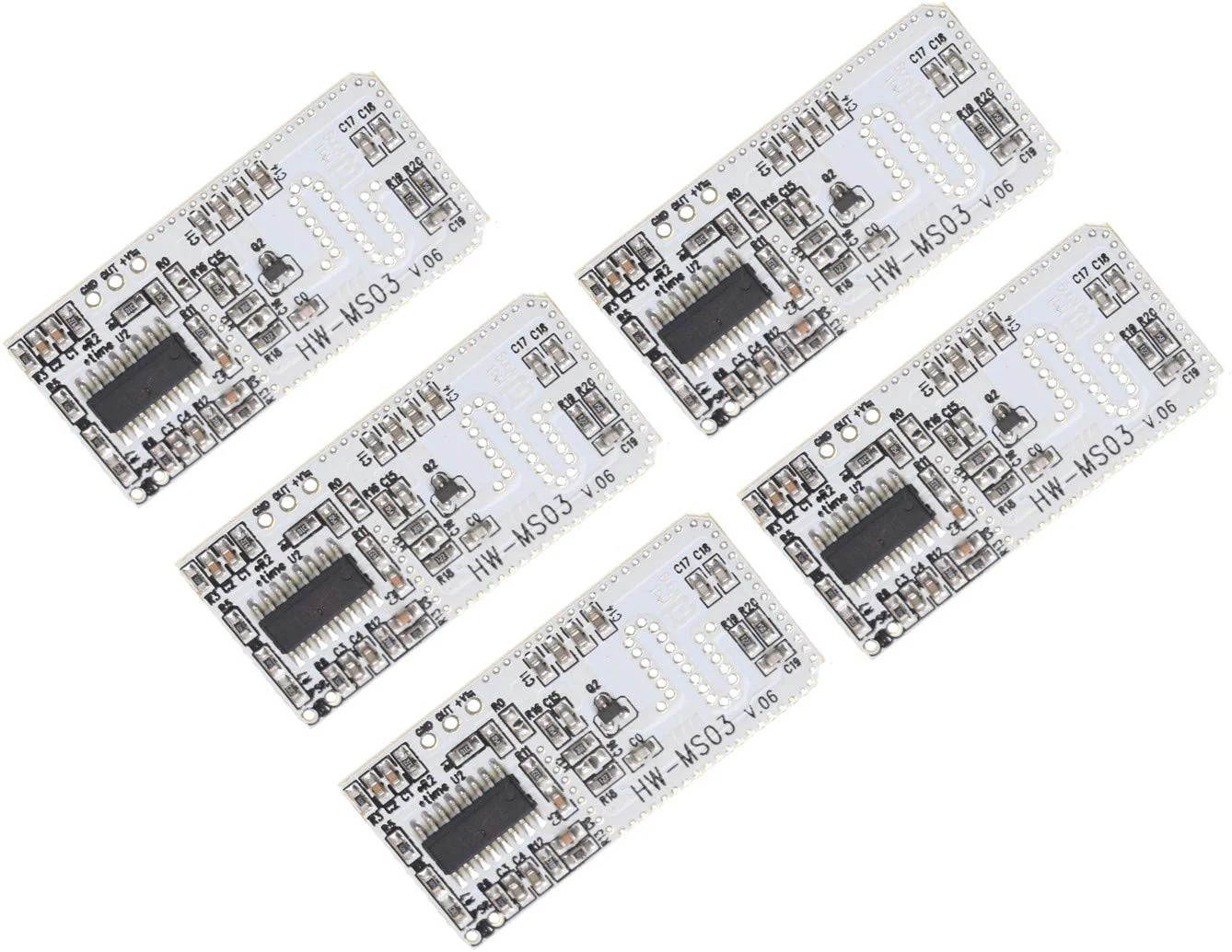 TECNOULAB 5pcs HW-MS03 2.4GHz to 5.8GHz Microwave Radar Motion Sensor