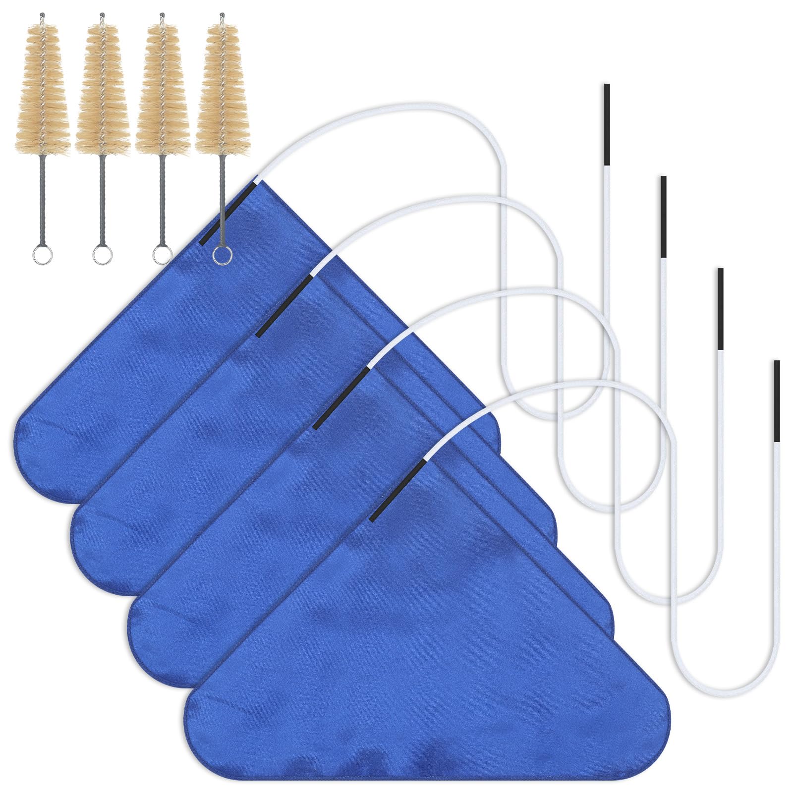 Teenyyou 8 Pcs Clarinet Swab Cloth Silk Clarinet Cleaning Kit Swab Cleaning Cloth and Mouthpiece Brush for Piccolo Flute Sax Saxophone Trumpet