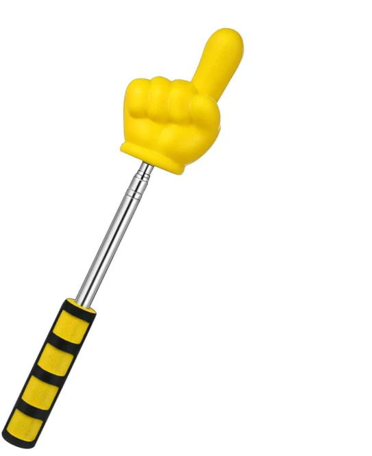 Telescopic Big Finger Teacher Pointer for Classroom,Conference Presentation, Retractable Pointer Stick with Soft Grip Handle