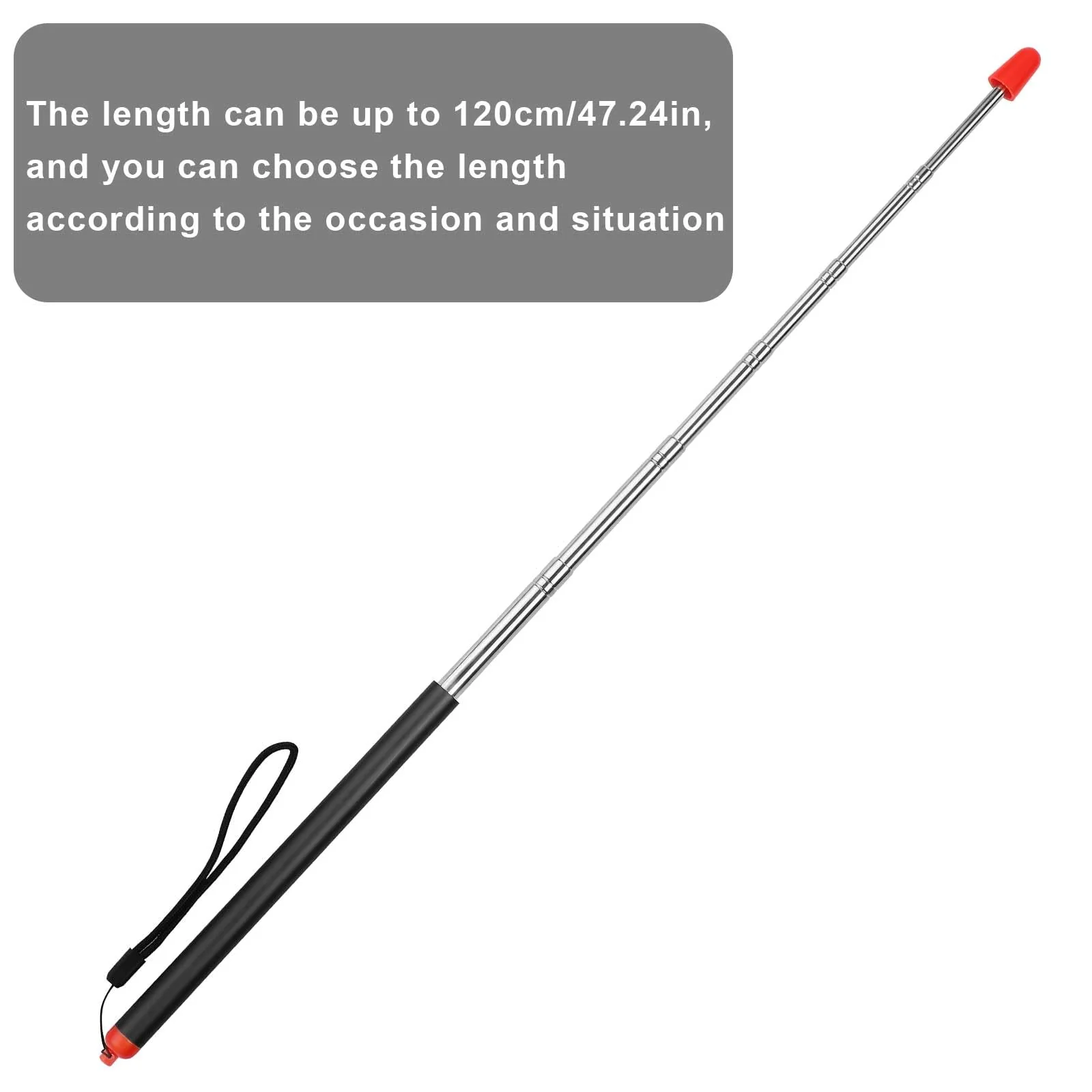 Telescopic Teachers Pointer Stick, 47.24in Retractable Teaching Pointer, Telescoping Pointing Extendable Handheld Guiding Wand for School Office Classroom Presentation Teaching Whiteboard - Image 4