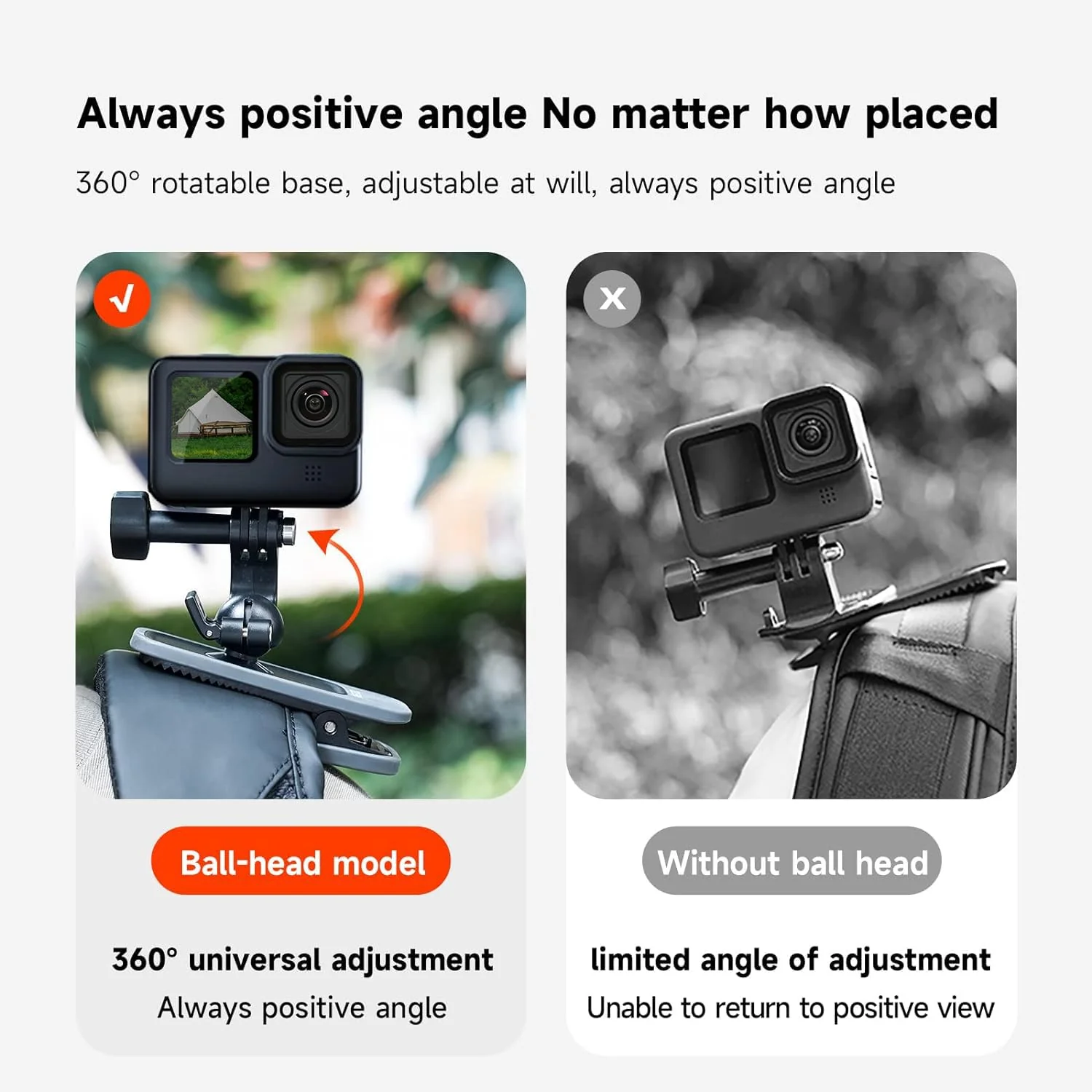 TELESIN Magnetic Mount Backpack Clip with Phone Holder for GoPro Insta360 iPhone Accessories for Go Pro Hero 13 12 11 10 9 8 7 Insta 360 X3 Go3 Ace Pro DJI Action 5 Pro 4 3 Pocket 3 Bike Motorcycle Magnetic Mount+Backpack Clip+Phone Holder - Image 4