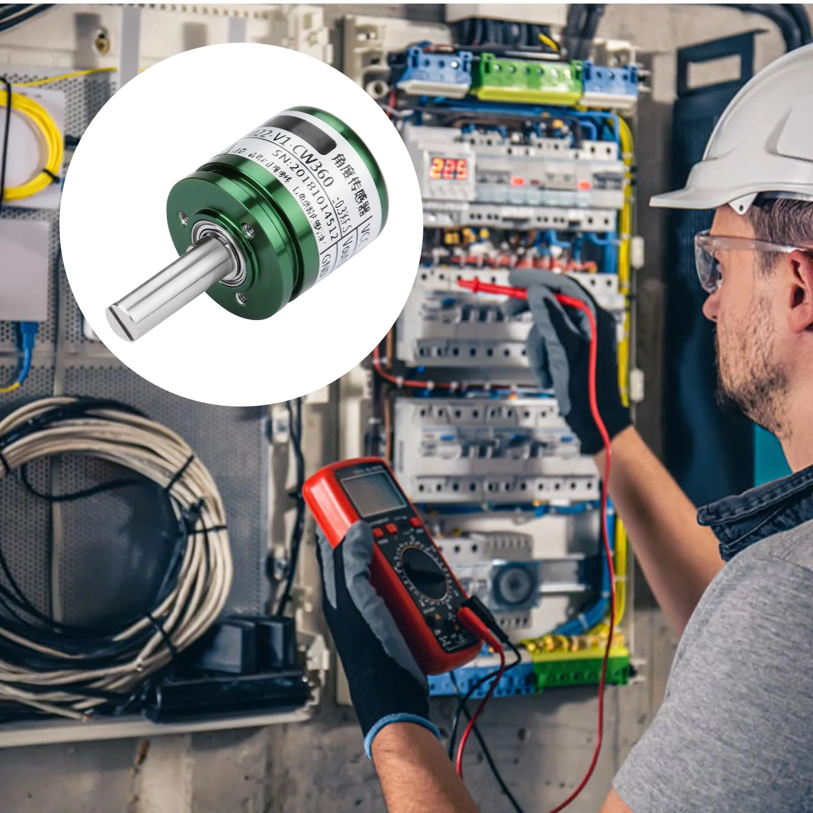 Telituny Rotatable Hall Sensor, Rotating Hall Angle Sensor 0-360 Degrees 0.088° Resolution, 12 Bit Rotating Hall Sensor Hall Effect Sensors, Hall Effect Position Sensor, 0-5V Output Full Circle - Image 7