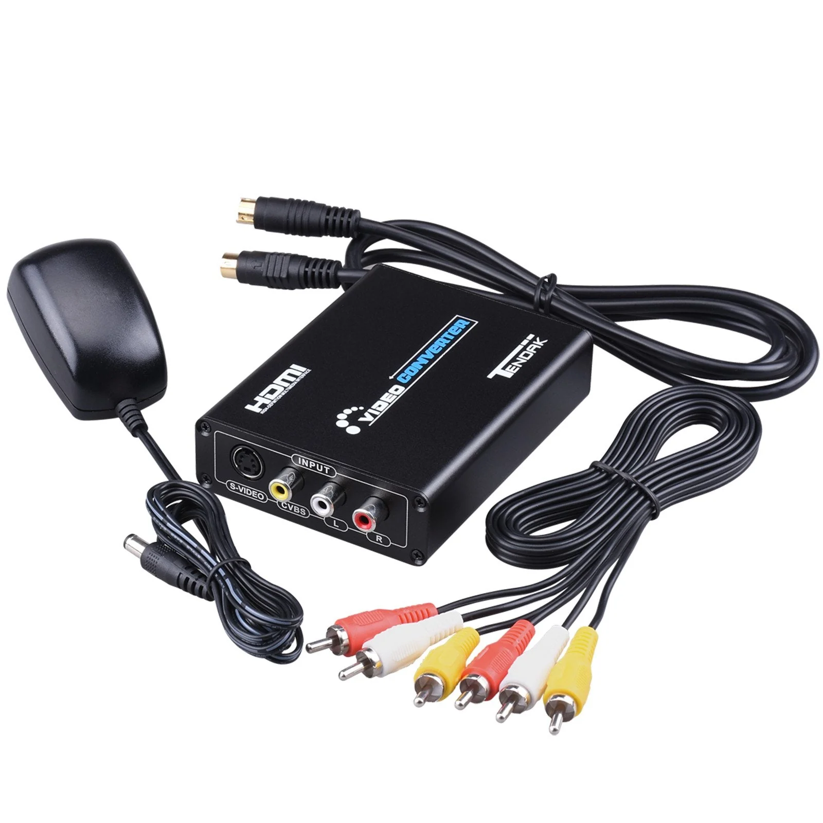 Tendak 3RCA AV CVBS Composite & S-Video R/L Audio to HDMI Converter Adapter Support 720P/1080P with 3RCA S-Video Cable for NES SNES N64 PS2 PS3 HDTV - Image 8