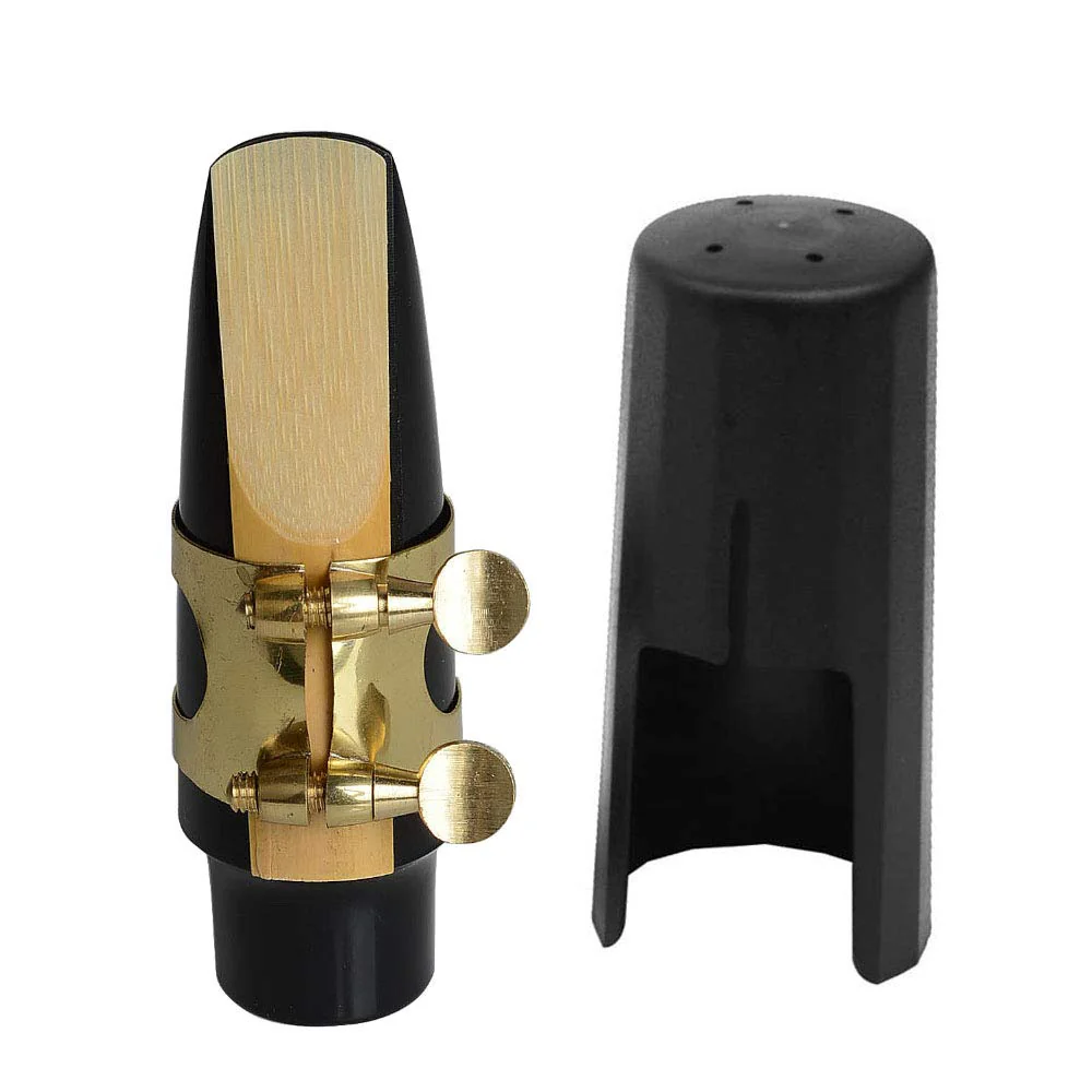 Tenor Sax Saxophone Mouthpiece with One Reed Golden Plated Ligature and Plastic Cap Tenor