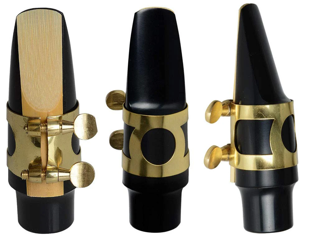 Tenor Sax Saxophone Mouthpiece with One Reed Golden Plated Ligature and Plastic Cap Tenor - Image 4