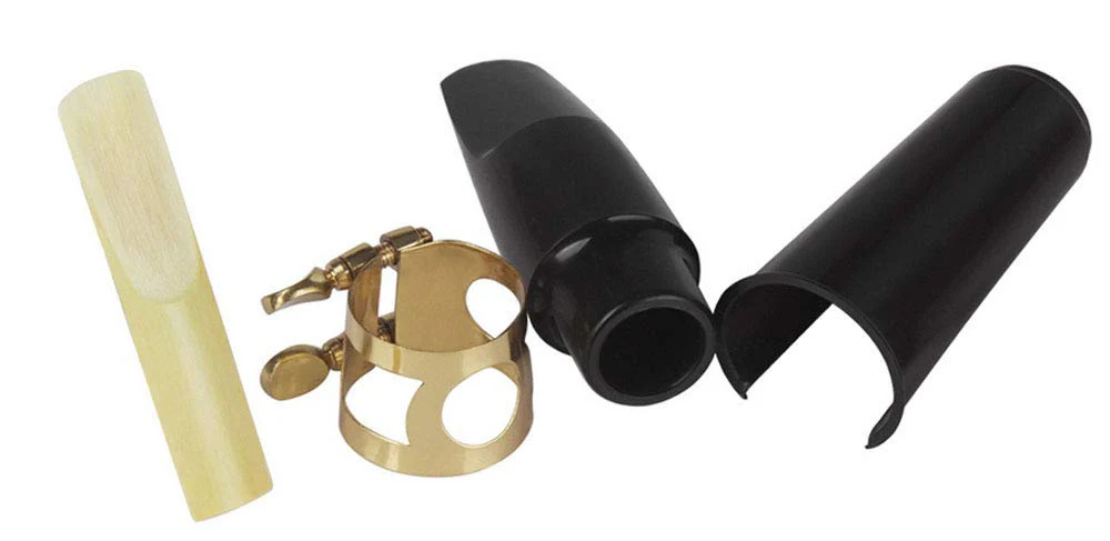 Tenor Sax Saxophone Mouthpiece with One Reed Golden Plated Ligature and Plastic Cap Tenor - Image 5