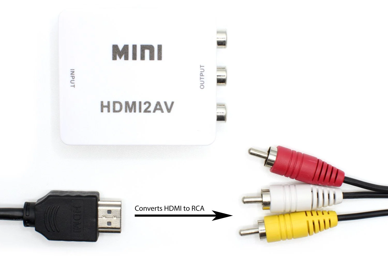 THE CIMPLE CO - HDMI to RCA Converter (Digital to Analog Converter) - Converts from HDMI - Does Not Work in Reverse - Down Converts - White Kit - Image 4