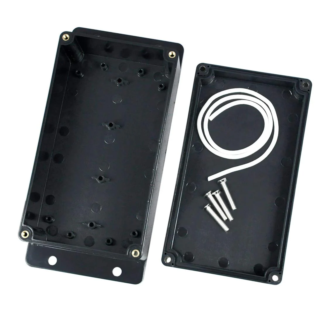 Therlan Junction Box Black Waterproof Electronic Housing Plastic, IP65 Junction Box ABS Housing Junction Box Surface-Mounted Distribution Box Outdoor Waterproof Distribution Box Black (158 x 90 x 60 158 x 90 x 60 mm - Image 4