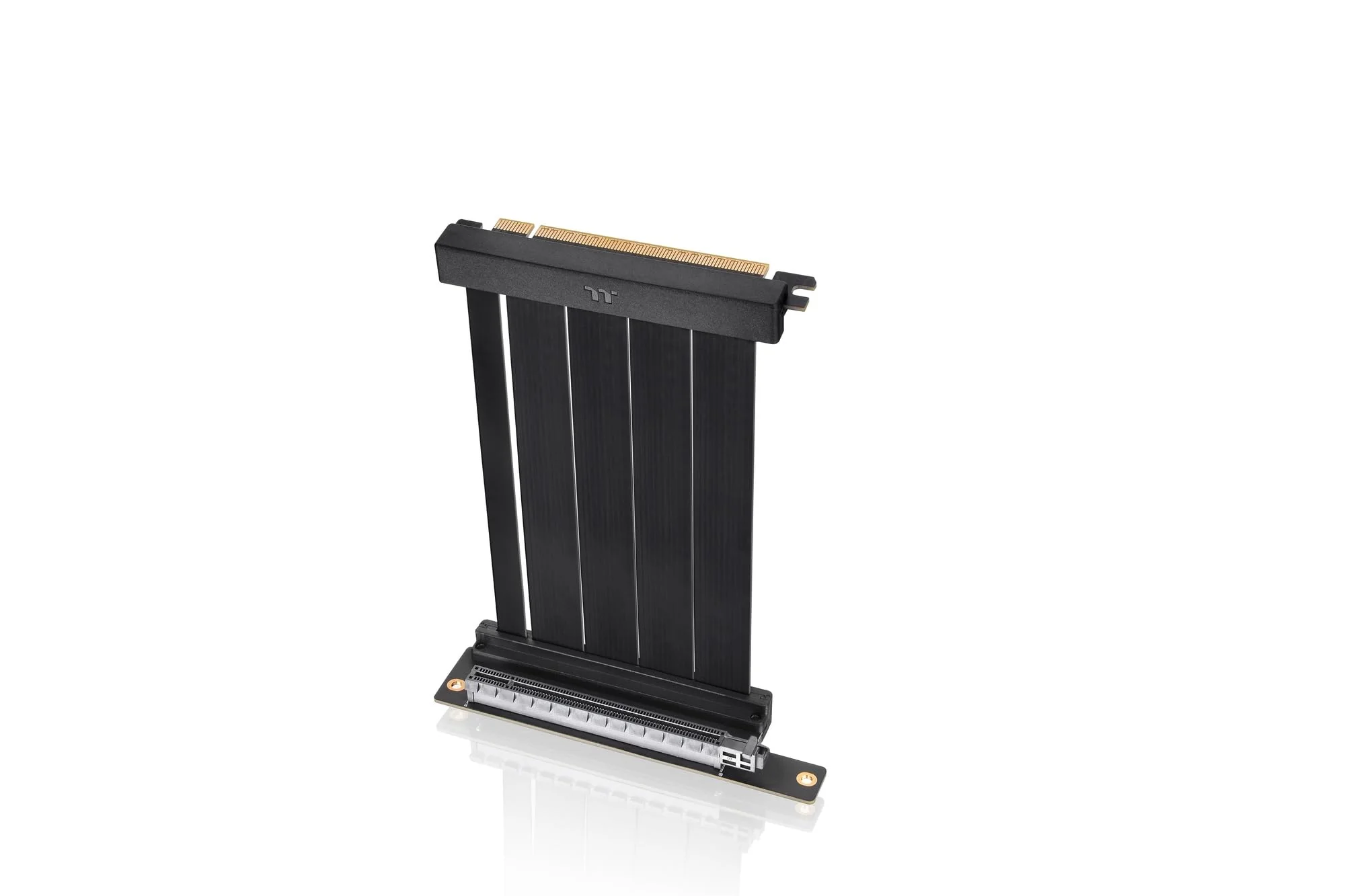 Thermaltake PCI-E 4.0 Dual 90 Degree Riser Cable | 130 mm | Black - Image 3