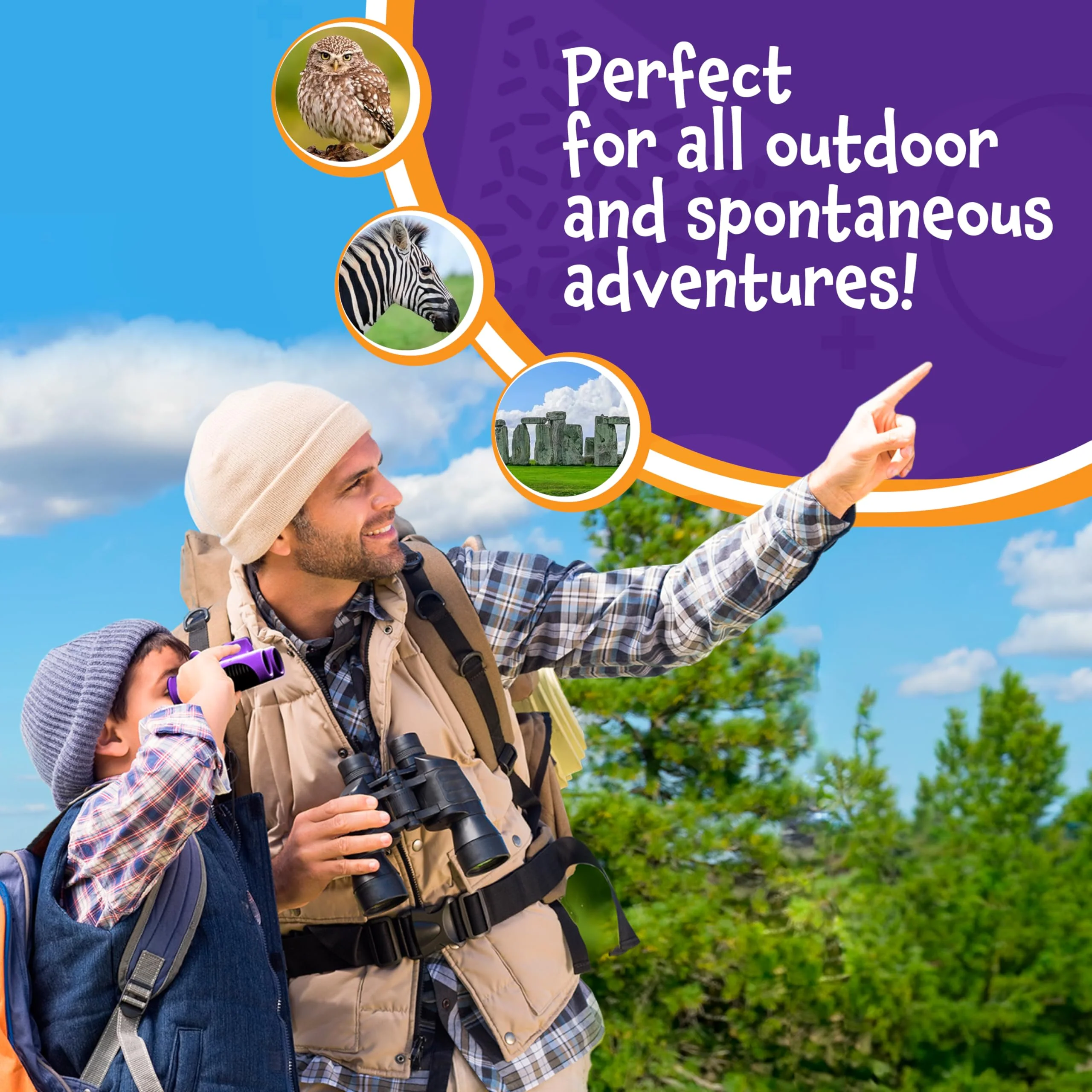 Think Peak Blue Binoculars Science Toy for Kids Ages 3-12 Years - Real Compact Outdoor Adventure & STEM Educational Nature Hiking Explorer for Bird Watching, Camping Children’s Birthday Gift - Image 8