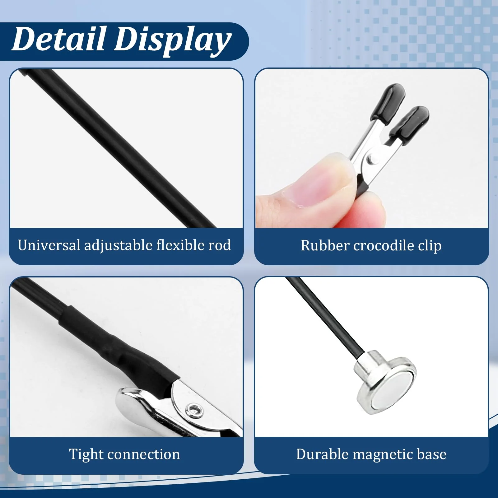 Third Hand Soldering Aid with Magnetic Base and 8 Flexible Gooseneck Arms 28.5cm Tool with Magnetic Arms with Alligator Clips for Precision Work, Soldering, Model Making and Repairs - Image 3