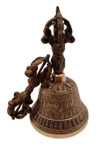 Tibetan Buddhist Meditation Bell and Dorje Set – Ritual Chime for Yoga, Mindfulness, Chakra Healing, and Spiritual Practices