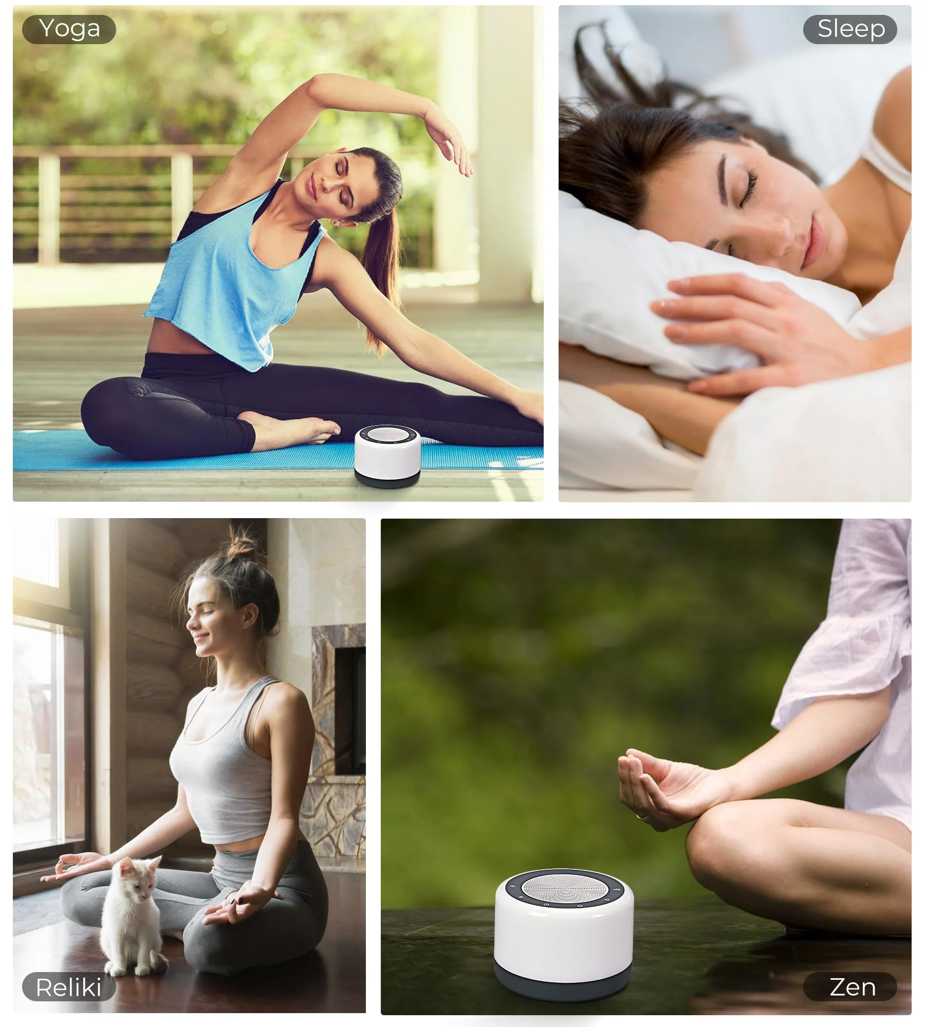 Tibetan Meditation Singing Bowls Machine - Plays 8 Different Bowls Sound for Yoga, Meditation, Mindfulness, Healing, Chakra Healing, Stress Relief, Timer and Memory Features for Women/Men, by Vangoa - Image 6