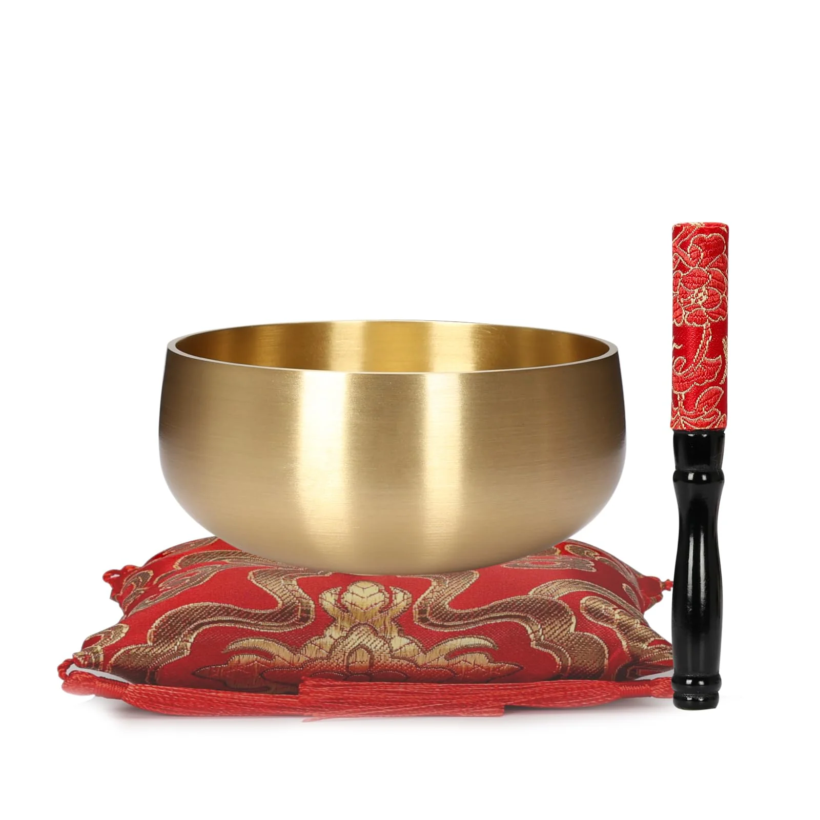 Tibetan Singing Bowl Set - 4" Handcrafted Meditation Sound Bowl for Yoga, Mindfulness Chakra Healing & Stress Relief | Complete Kit with Cushion & Mallet | Spiritual Gifts for Beginners (4 Inch) 4 Inch