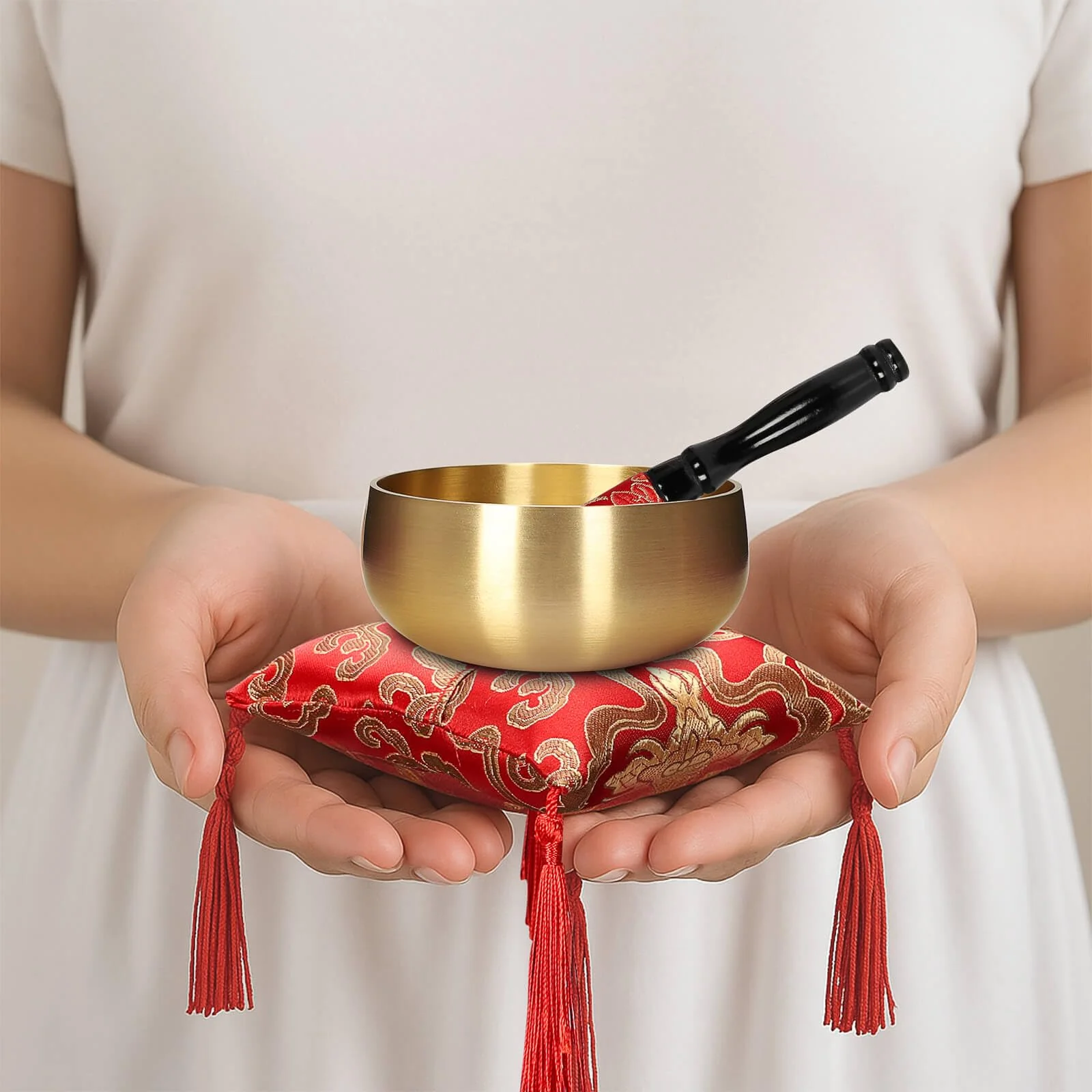 Tibetan Singing Bowl Set - 4" Handcrafted Meditation Sound Bowl for Yoga, Mindfulness Chakra Healing & Stress Relief | Complete Kit with Cushion & Mallet | Spiritual Gifts for Beginners (4 Inch) 4 Inch - Image 7