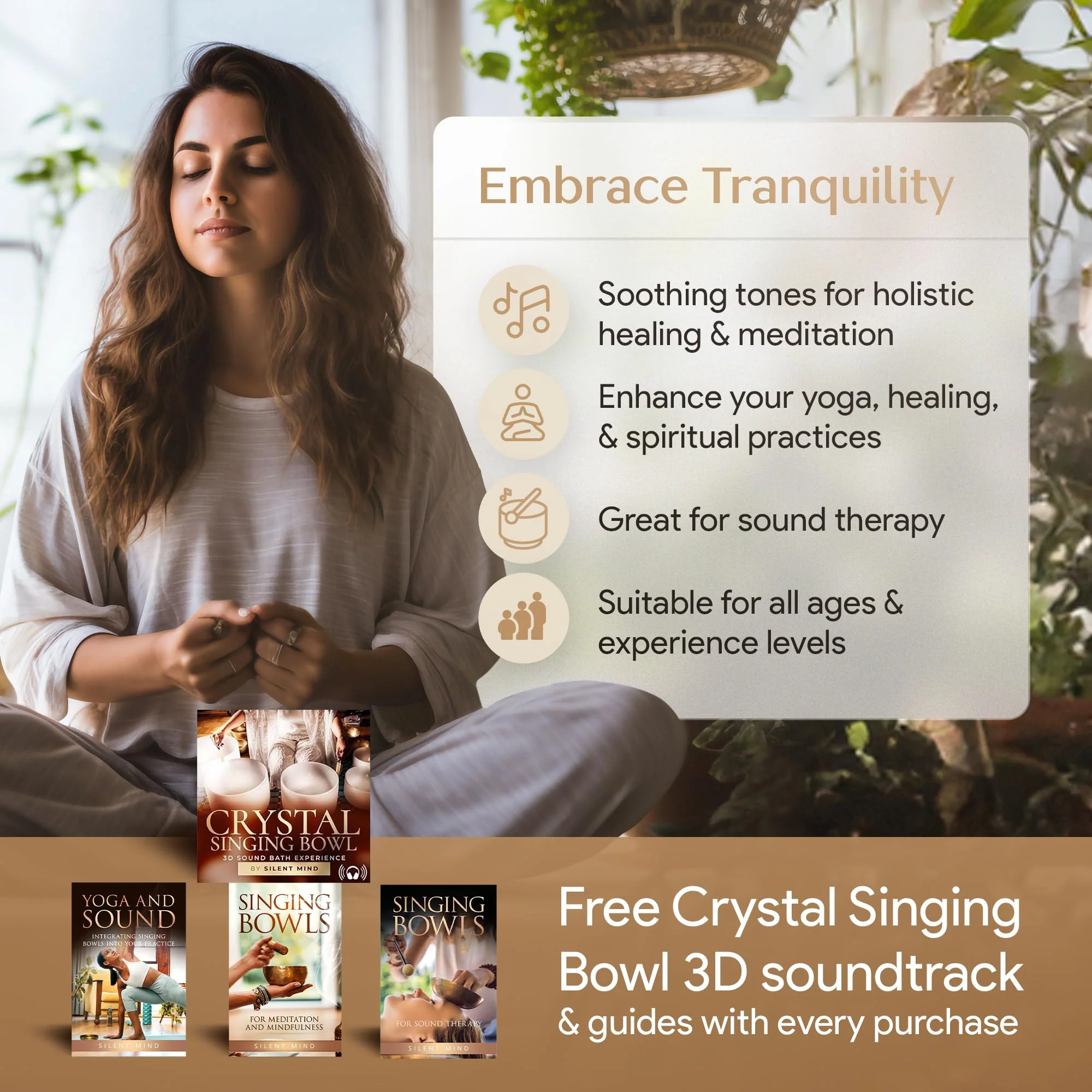 Tibetan Singing Bowl Set – Authentic Plain Design – Sound Bowl & Meditation Bowl with Cushion, Mallet & Guide – Chakra Balancing – Sound Bath Instruments – Therapeutic Sound Devices Beaten Bronze Without Case - Image 6