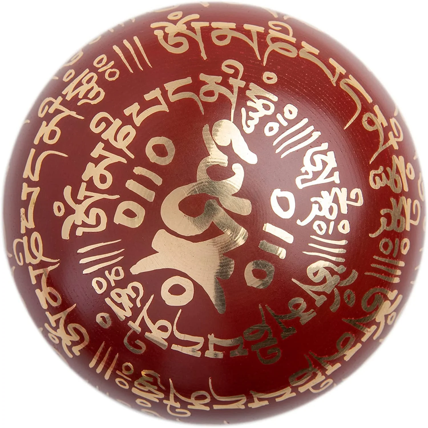 Tibetan Singing Bowl Set - Easy To Play for Beginners - Authentic Handcrafted Mindfulness Meditation Holistic Sound 7 Chakra Healing Gift by Himalayan Bazaar (Crimson) Crimson Red - Image 5