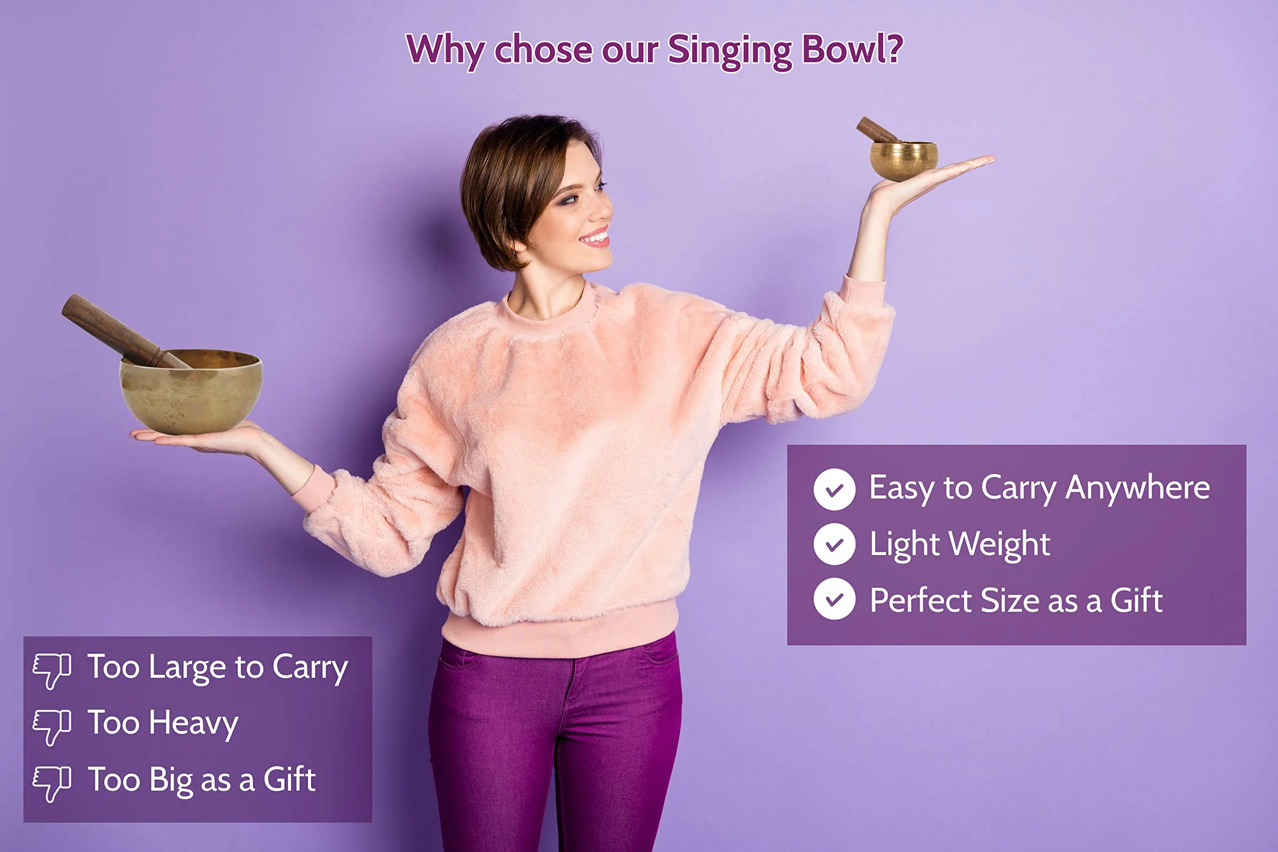 Tibetan Singing Bowl Set - Easy To Play for Beginners - Authentic Handcrafted Mindfulness Meditation Holistic Sound Bowl 7 Chakra Healing Gift by Himalayan Bazaar (4 Inch with Chakra Stones) Bowl with Stones - 4 Inch - Image 3