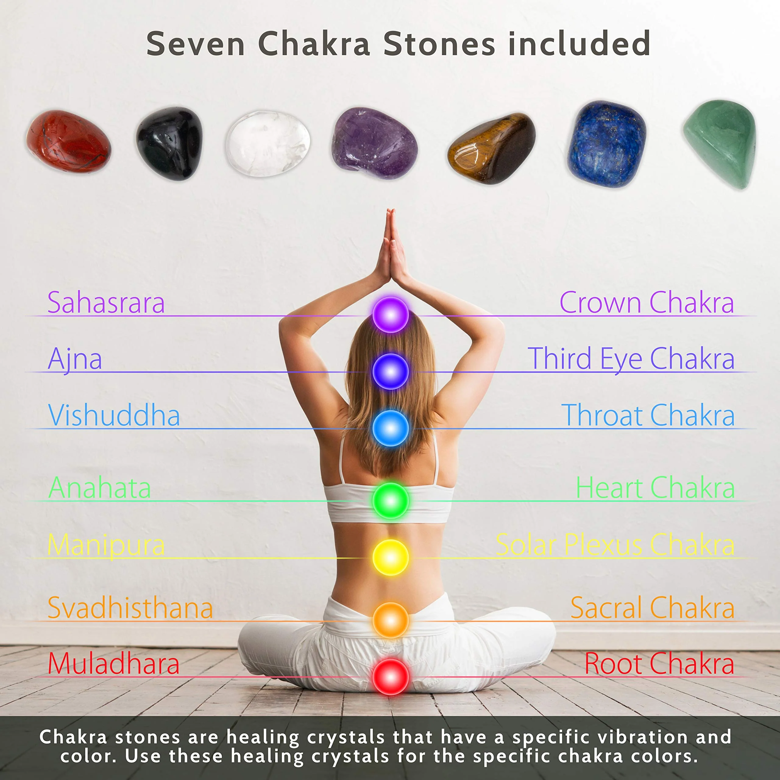 Tibetan Singing Bowl Set - Easy To Play for Beginners - Authentic Handcrafted Mindfulness Meditation Holistic Sound Bowl 7 Chakra Healing Gift by Himalayan Bazaar (4 Inch with Chakra Stones) Bowl with Stones - 4 Inch - Image 4