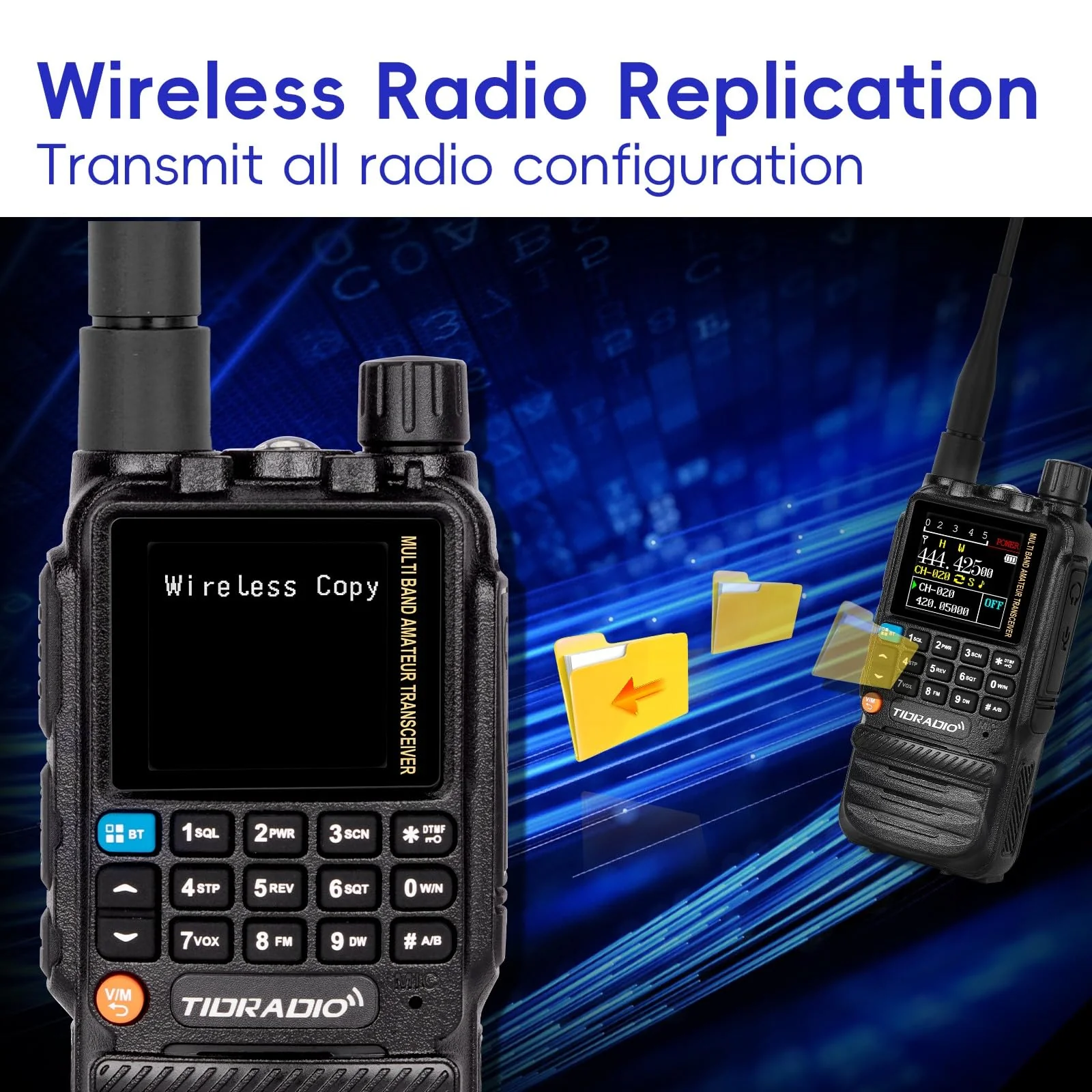 TIDRADIO TD-H3 Ham Radio Multi-Band Two Way Radio with AirBand & TD-771 Long Antenna,USB-C Programming & Charging,2500mAh Battery,One Key Frequency Match,DTMF FM AM NOAA VOX SCAN,Walkie Talkies 1 Pack Full Kits (Black) - Image 7