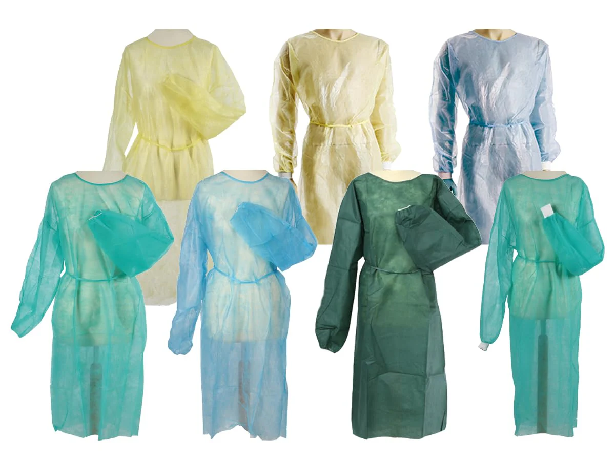 TIGA-MED MRSA Non-Woven Gown 10 Pieces Approx. 120 x 140 cm (One Size) Approx. 30 g/m² Green MRSA Disposable Gown Protective Gown Visitor Coat - Image 6