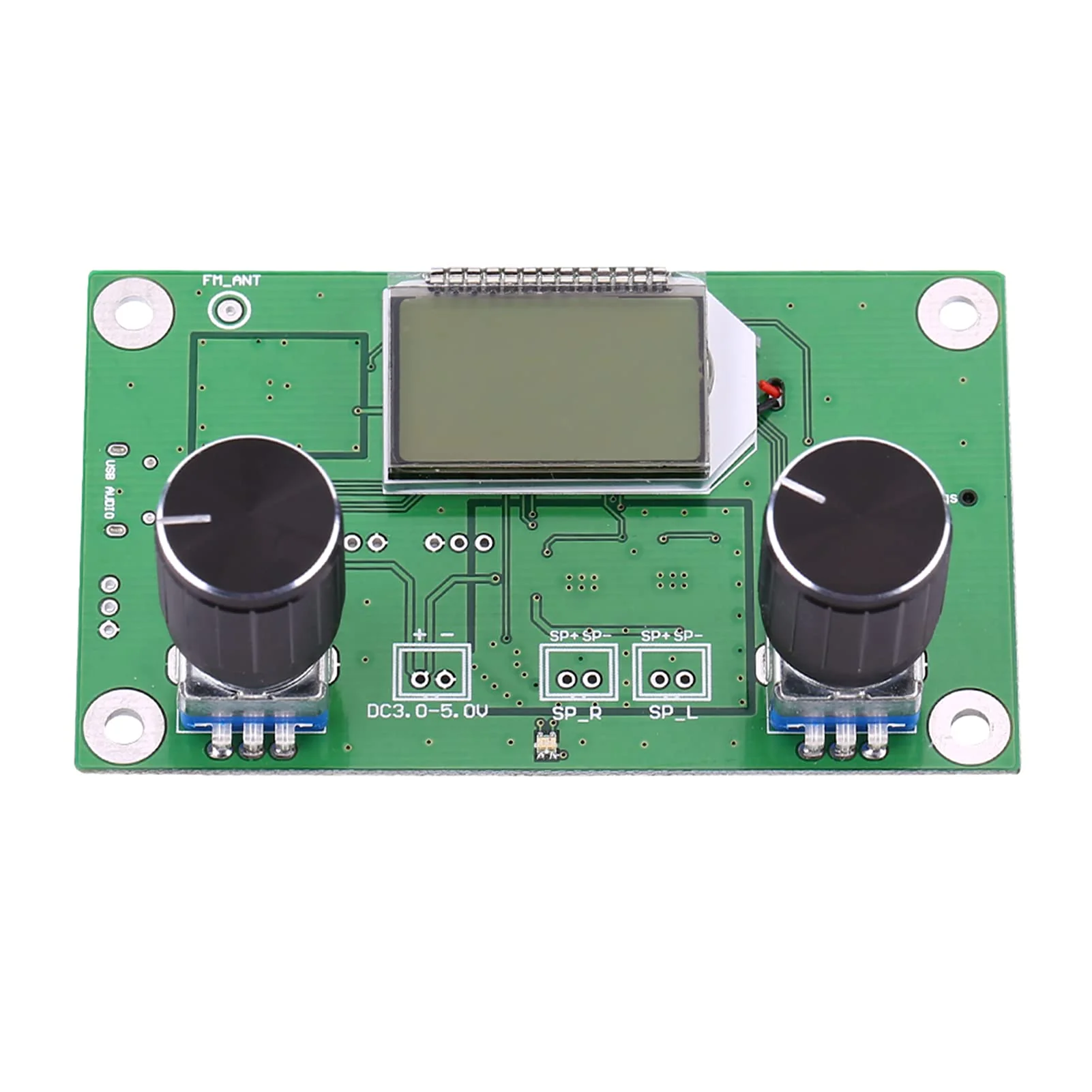 Tiiyee Digital FM Receiver Module, Radio Receiver Module DC 3V to 5V Stereo Adjustable Frequency Modulation Wireless for Receive DSP PLL 76MHz to 108MHz Support Serial Port Control DIY LCD Display